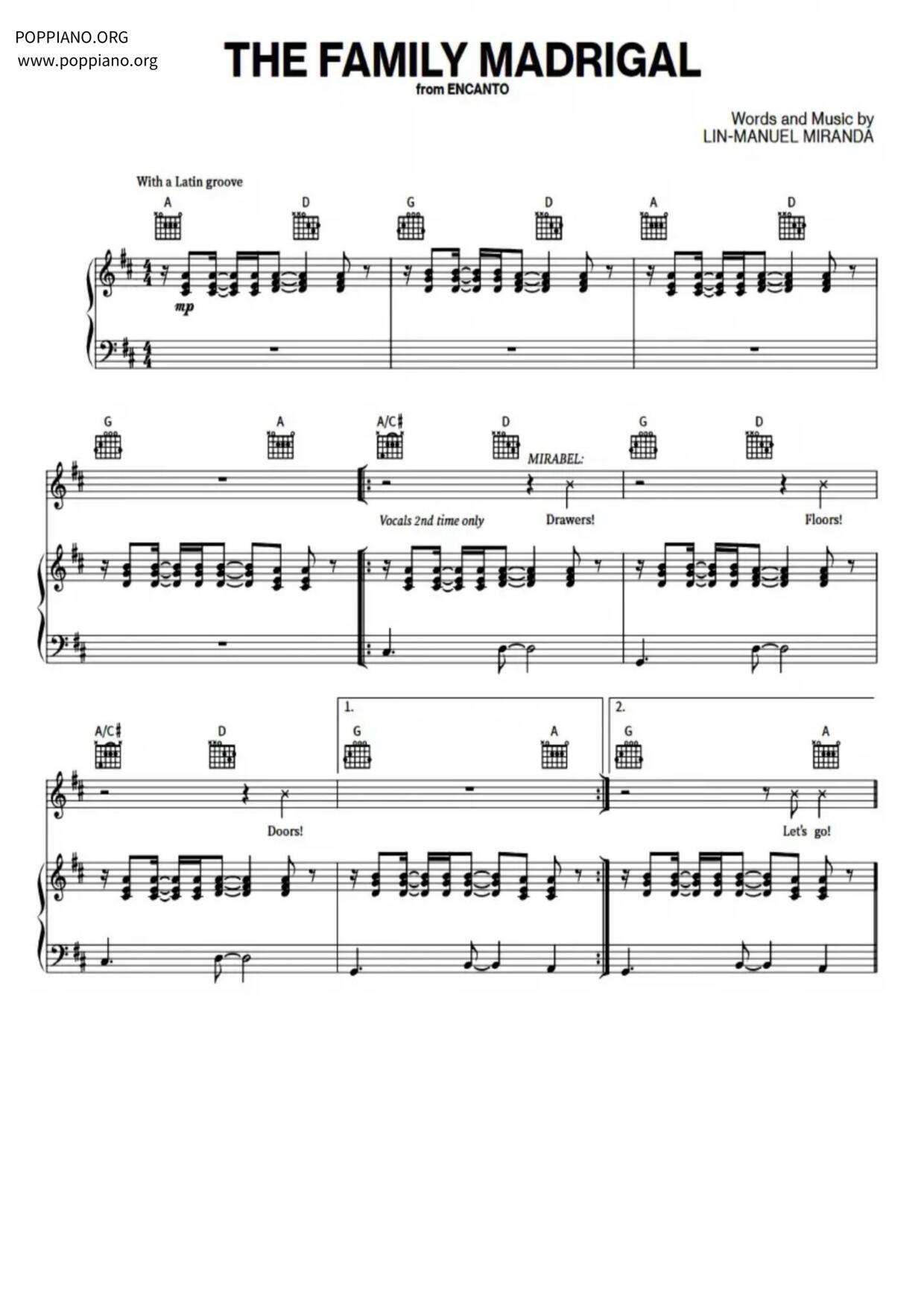 The Family Madrigal Score