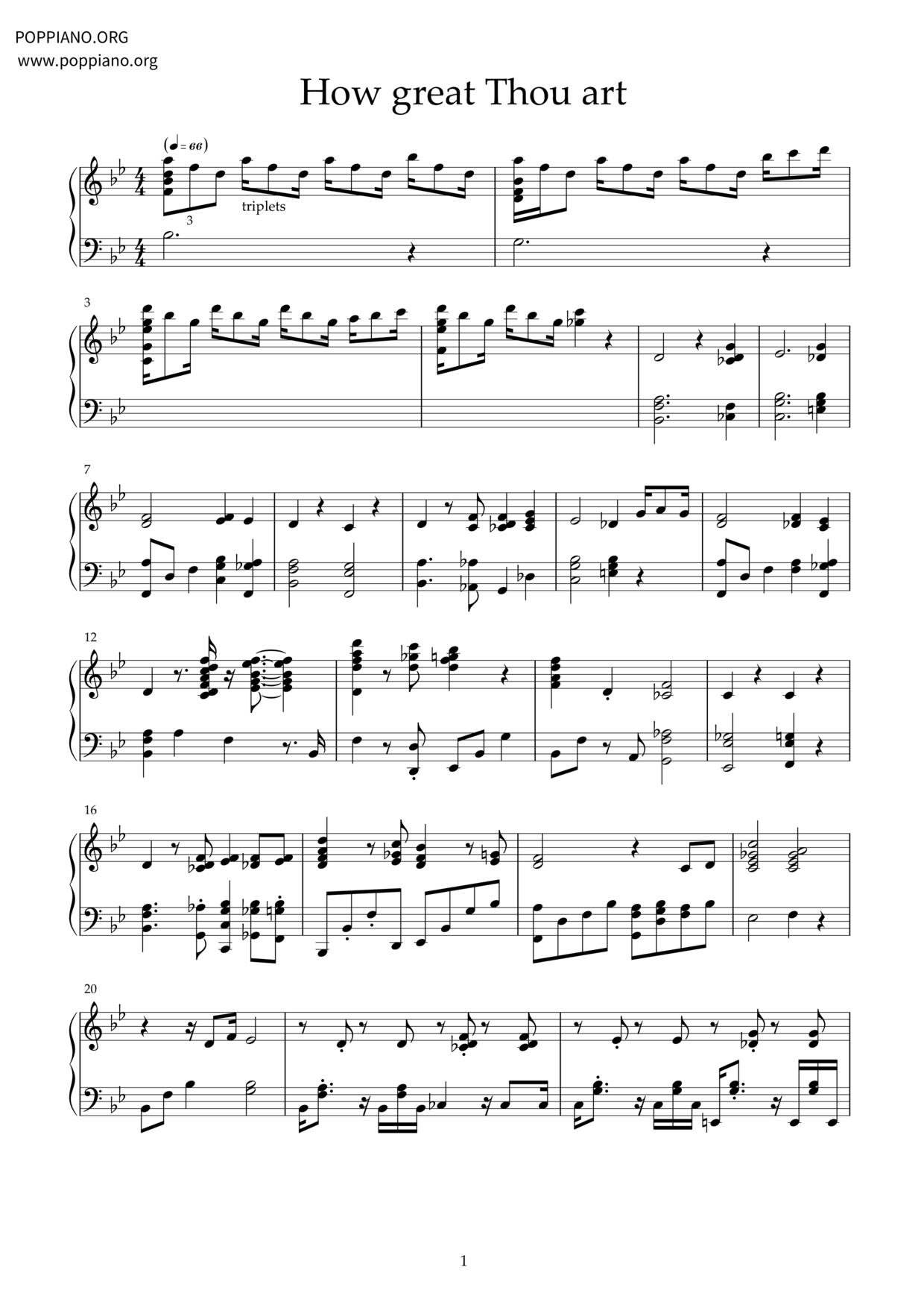 How Great Thou Art Score