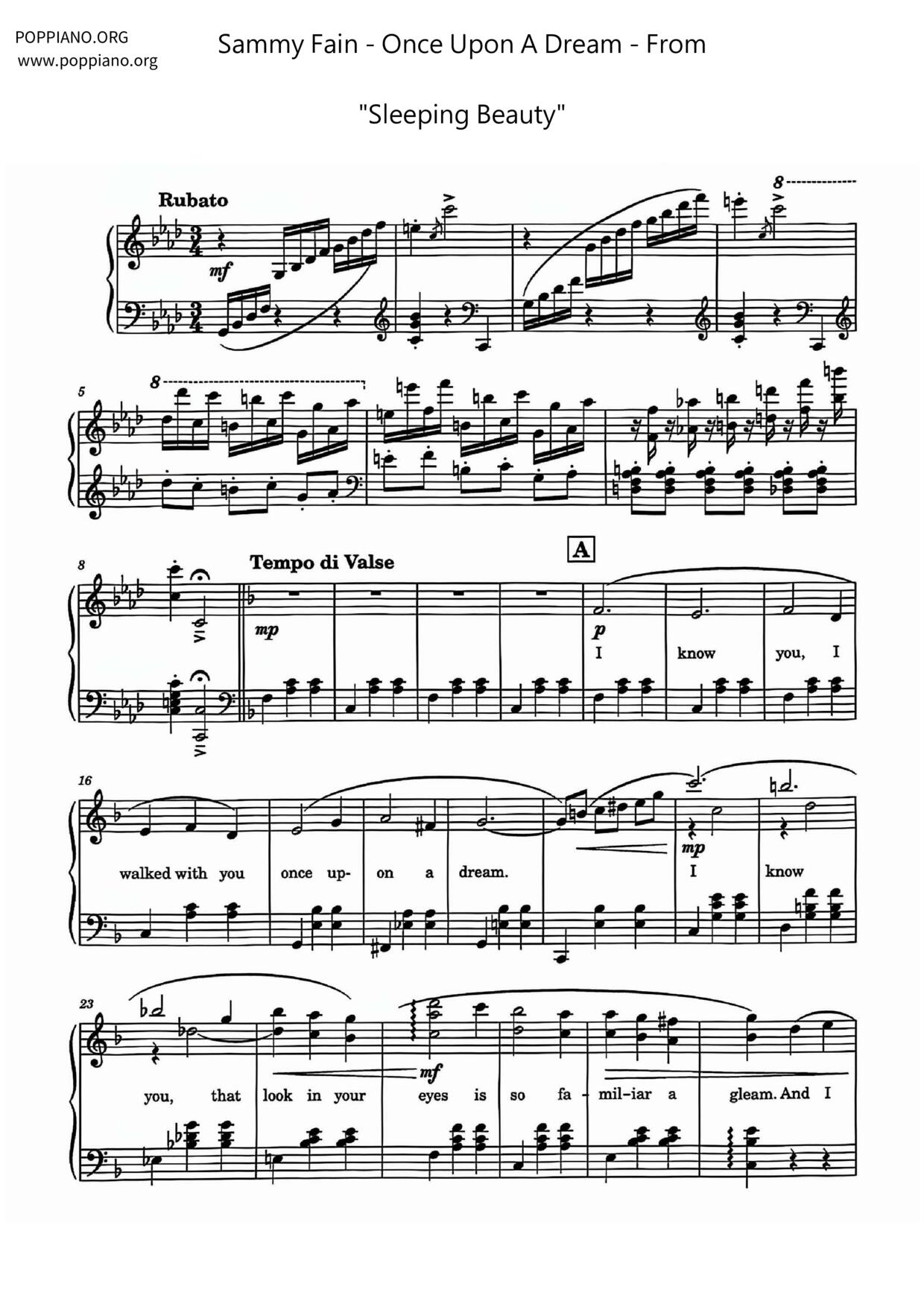 Sleeping Beauty-Once Upon A Dream Score