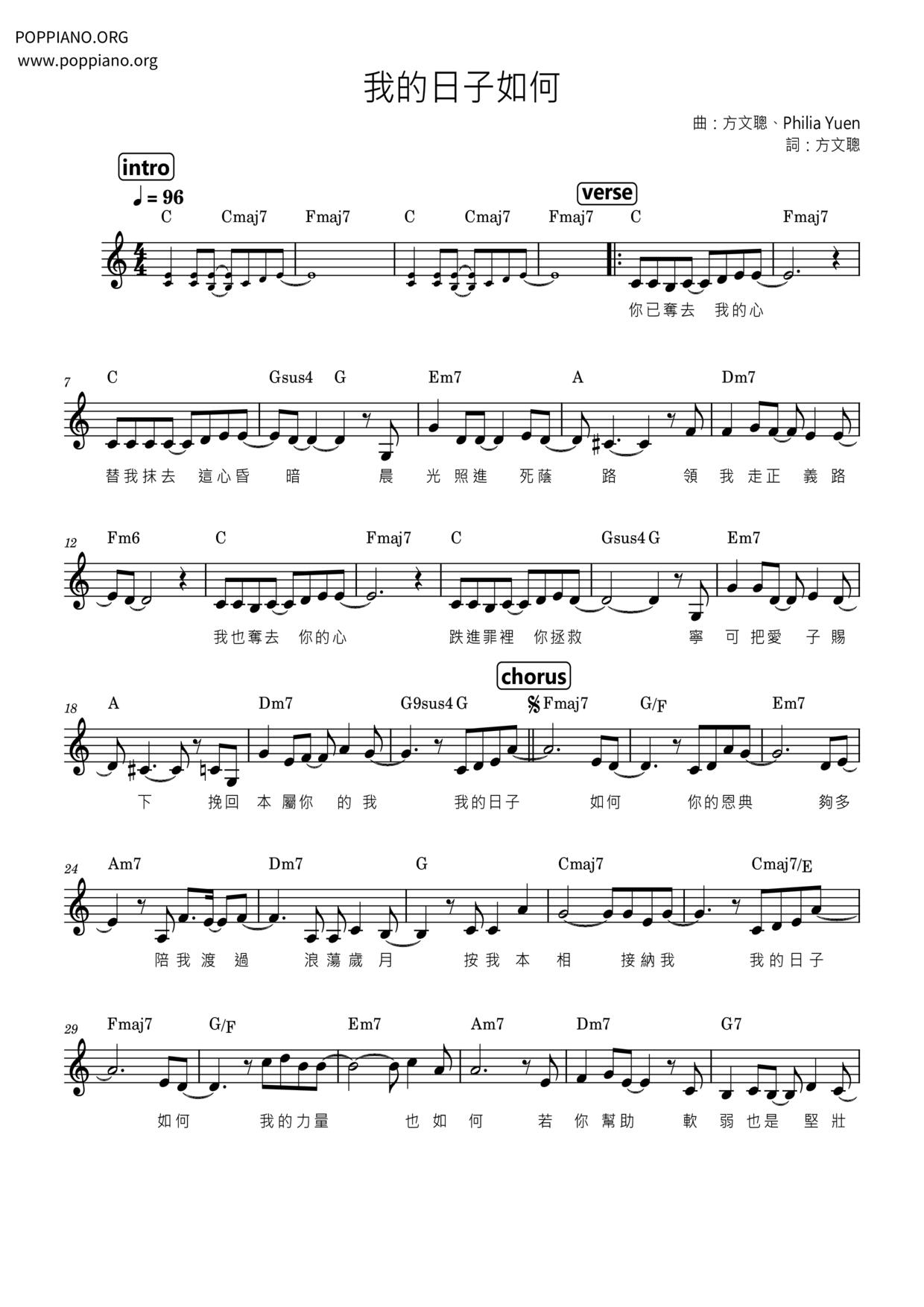 How My Days Are Score