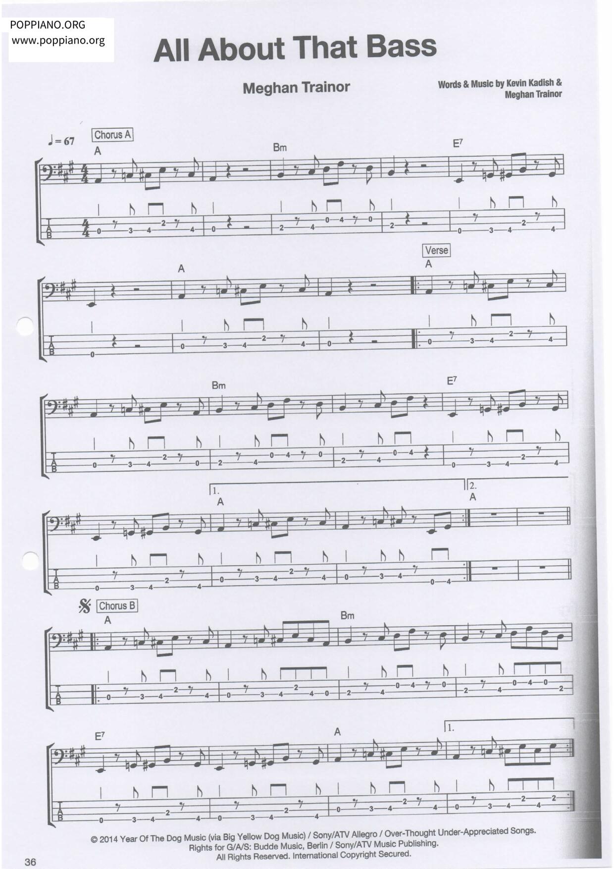 All About That Bass Score