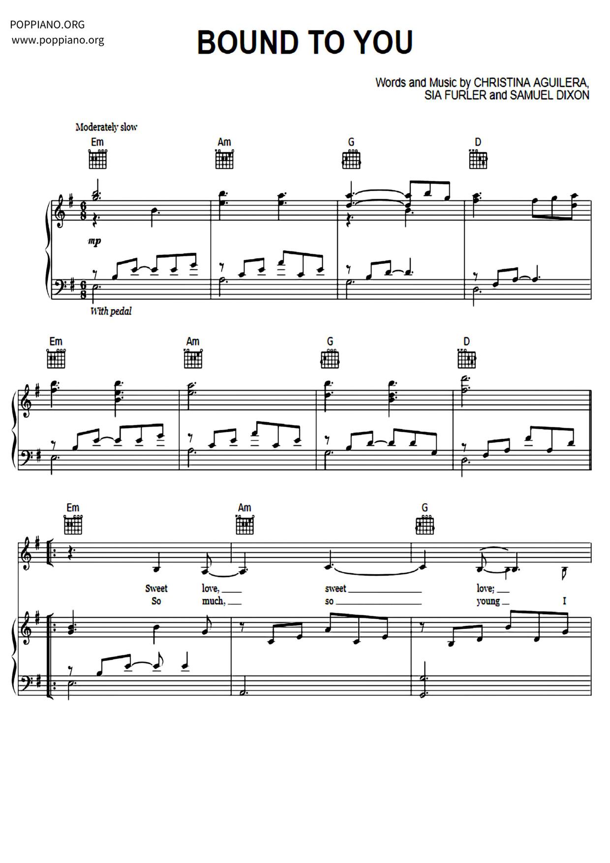 Bound To You Score