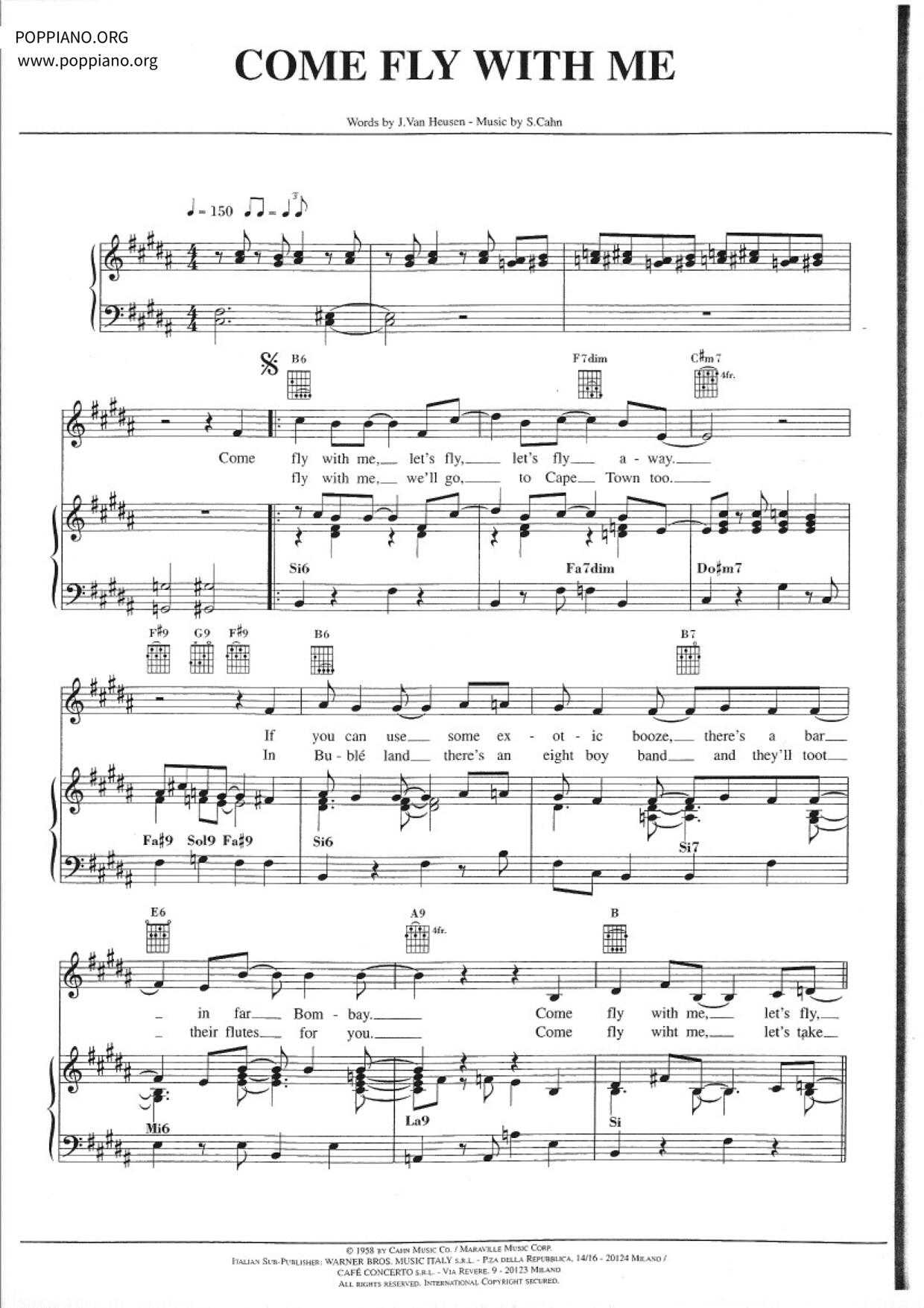 Come Fly With Me Score