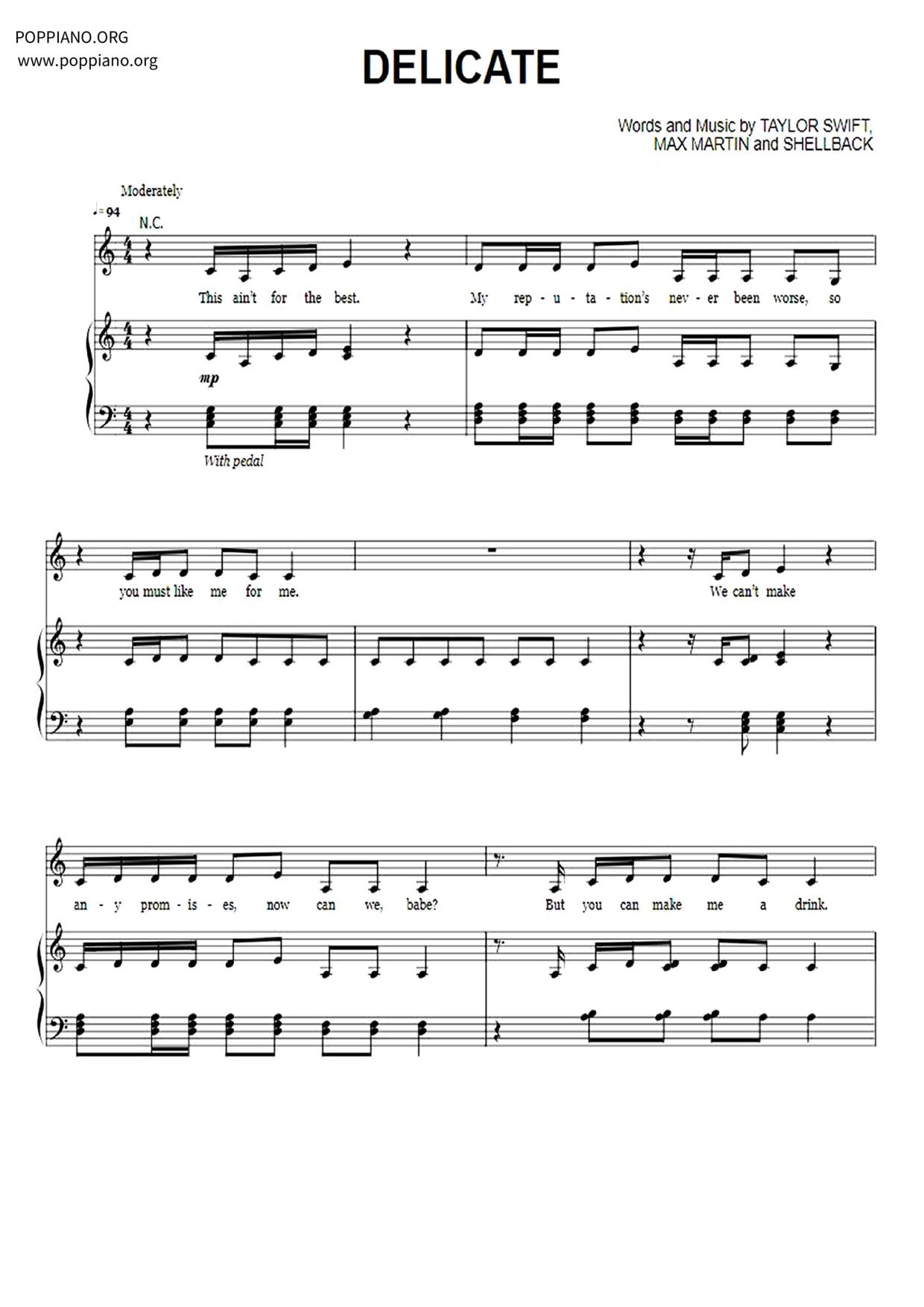Delicate Score