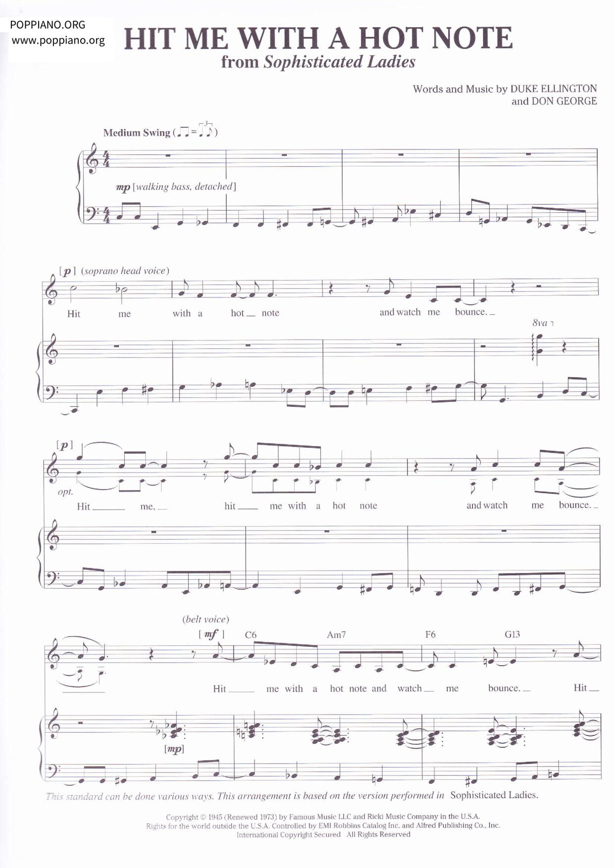 Hit Me With A Hot Note Score