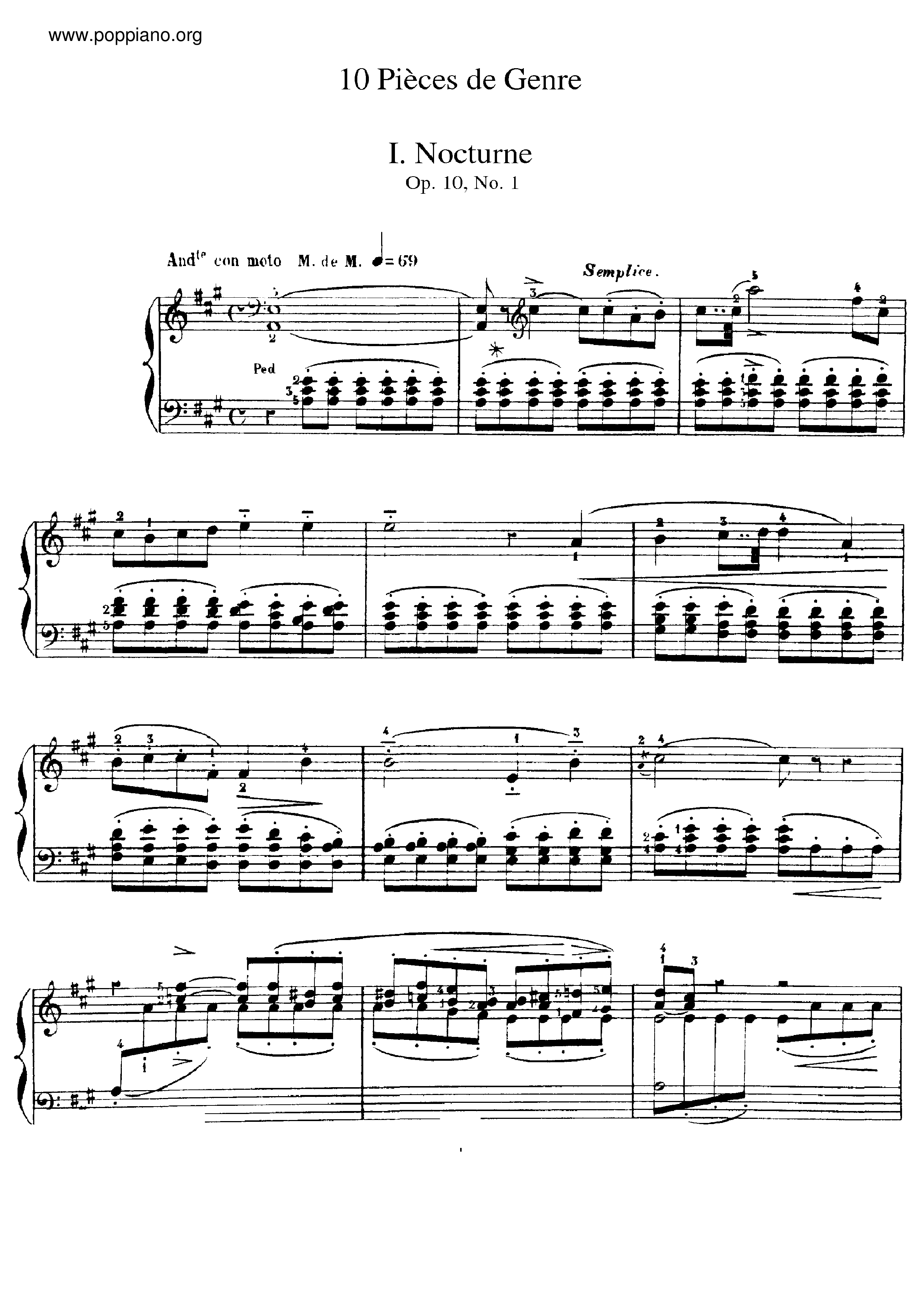 10 Pieces de Genre Score
