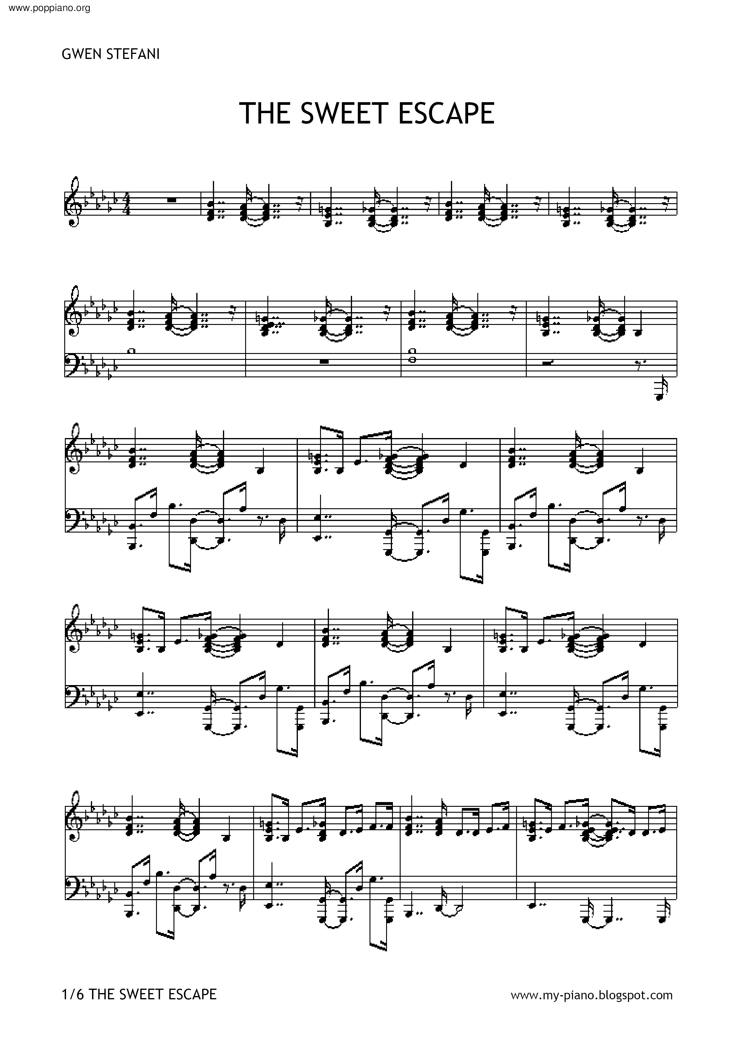 The Sweet Escape Score