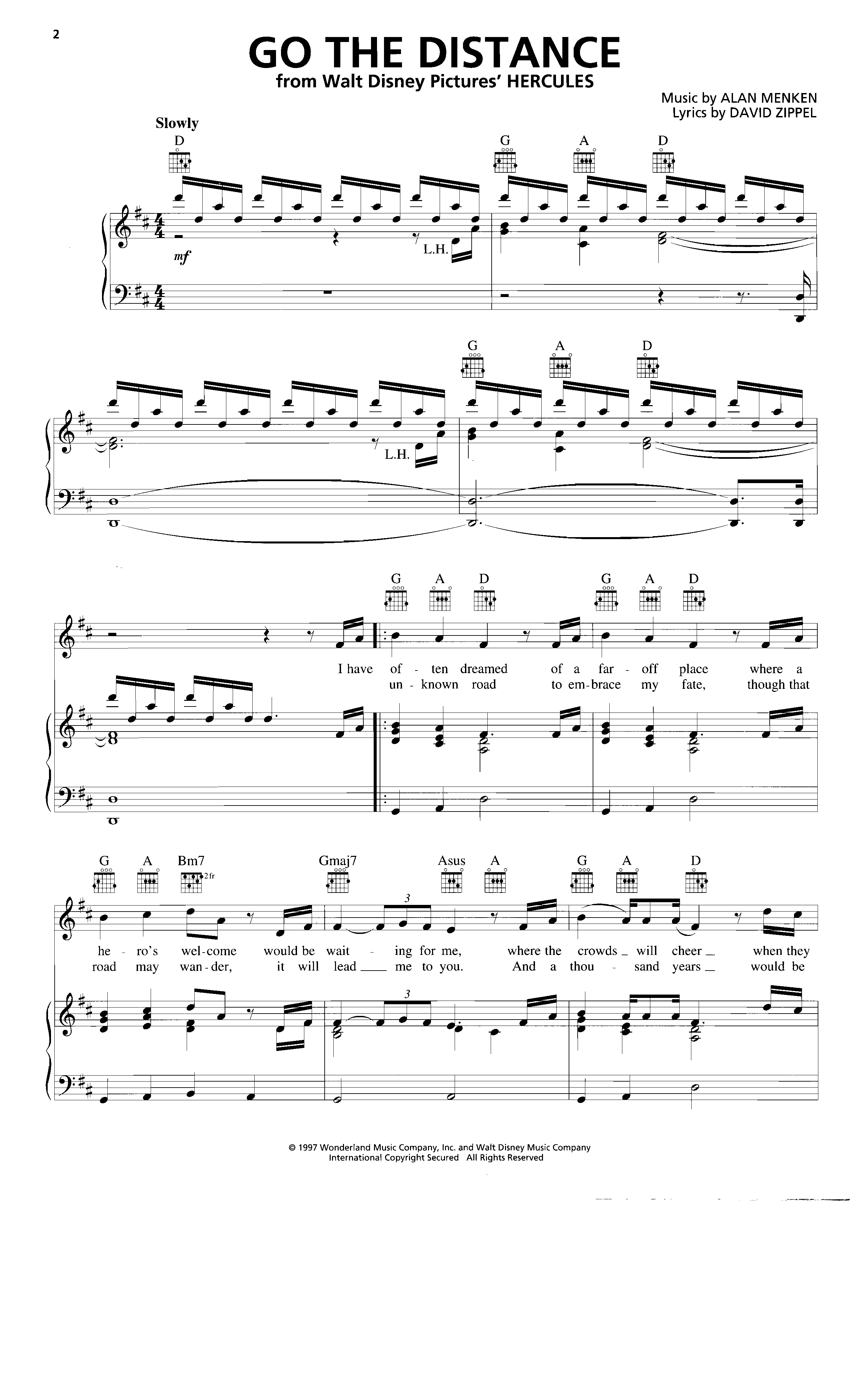 Hercules - Go The Distance Score