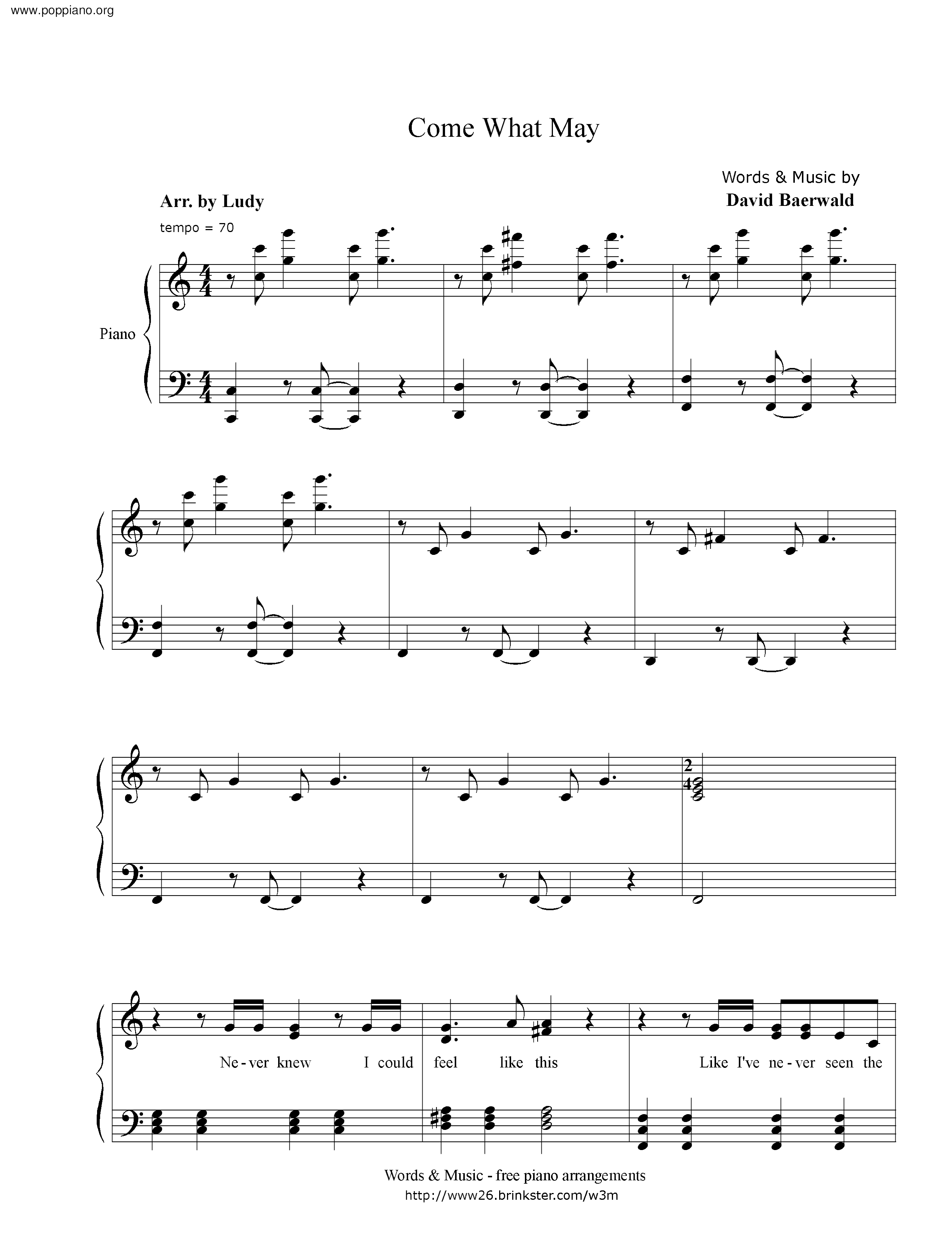 Moulin Rouge - Come What May Score
