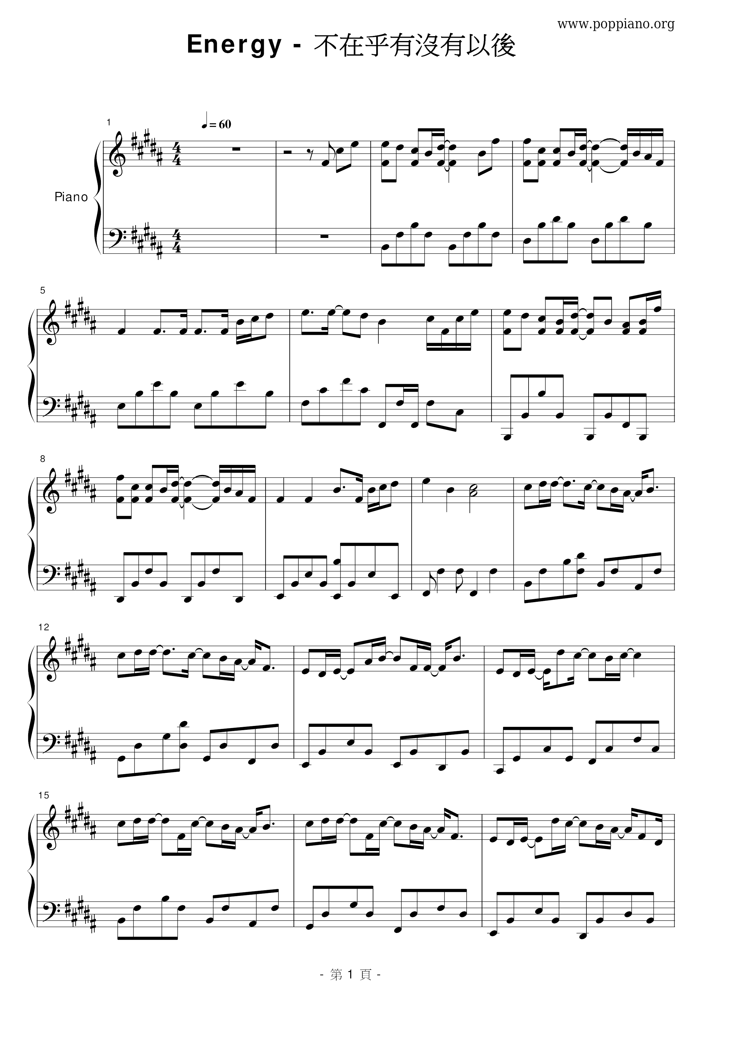 I Don't Care If There Is Later Score