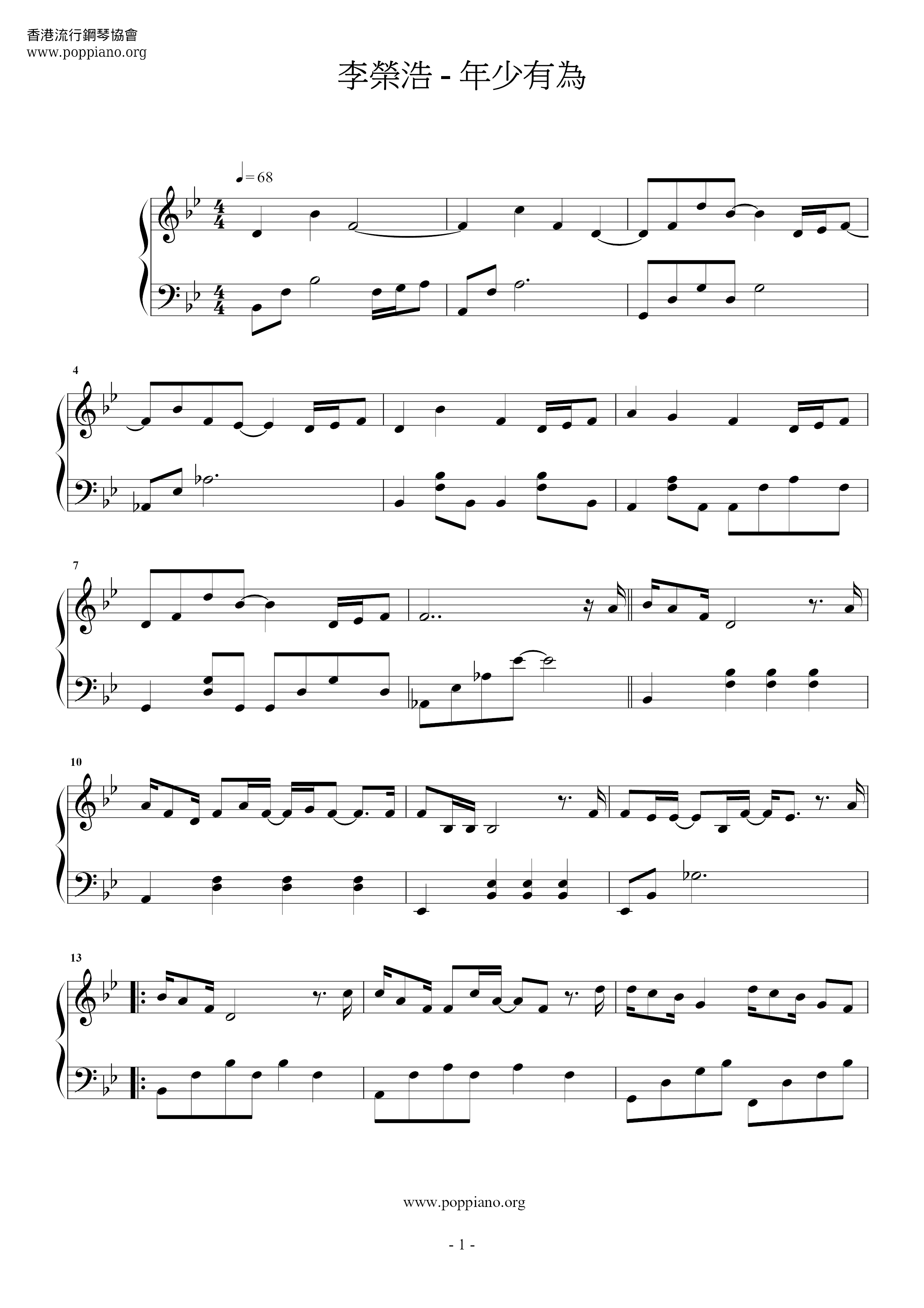Young And Promising Score