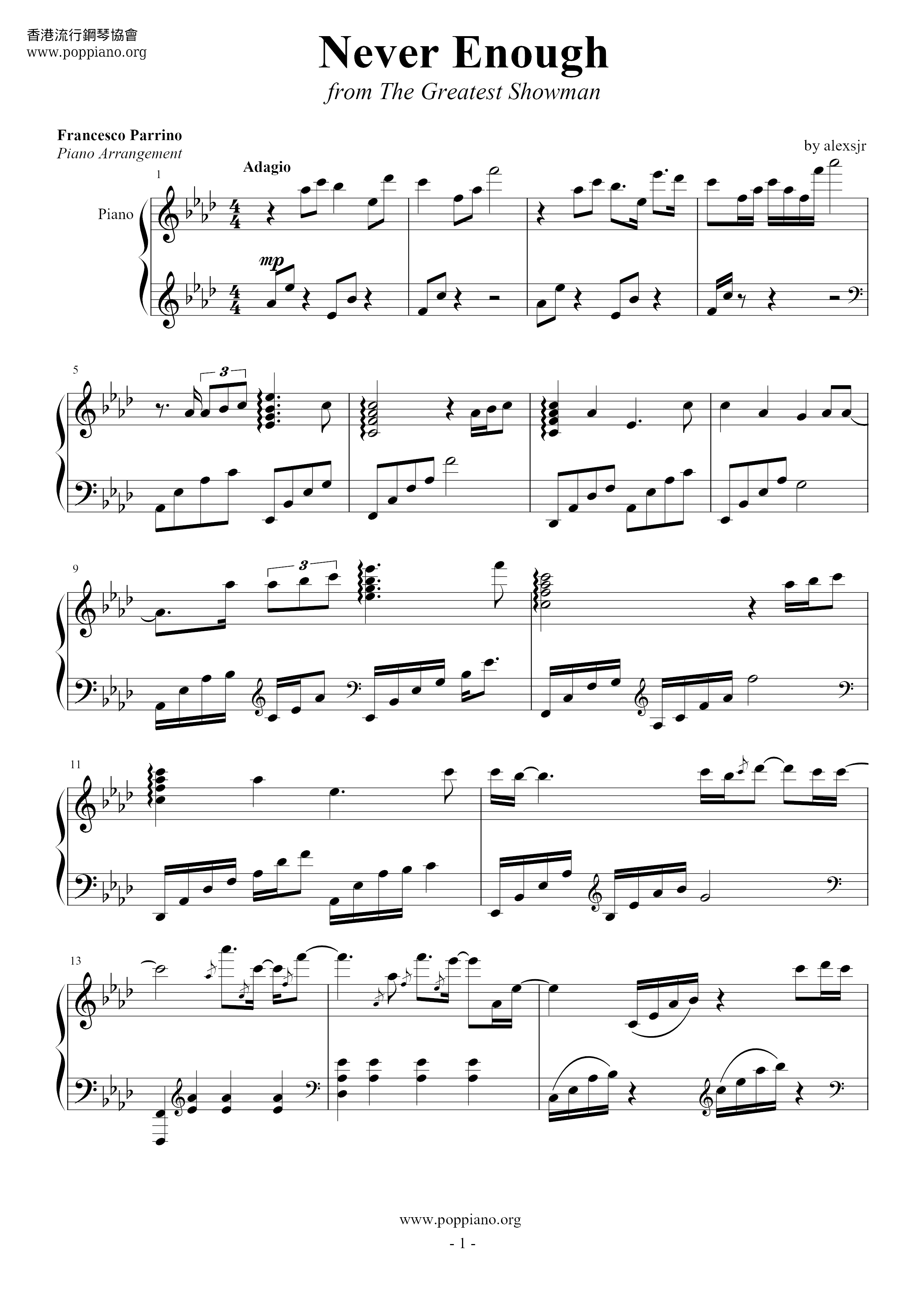 Never Enough Score
