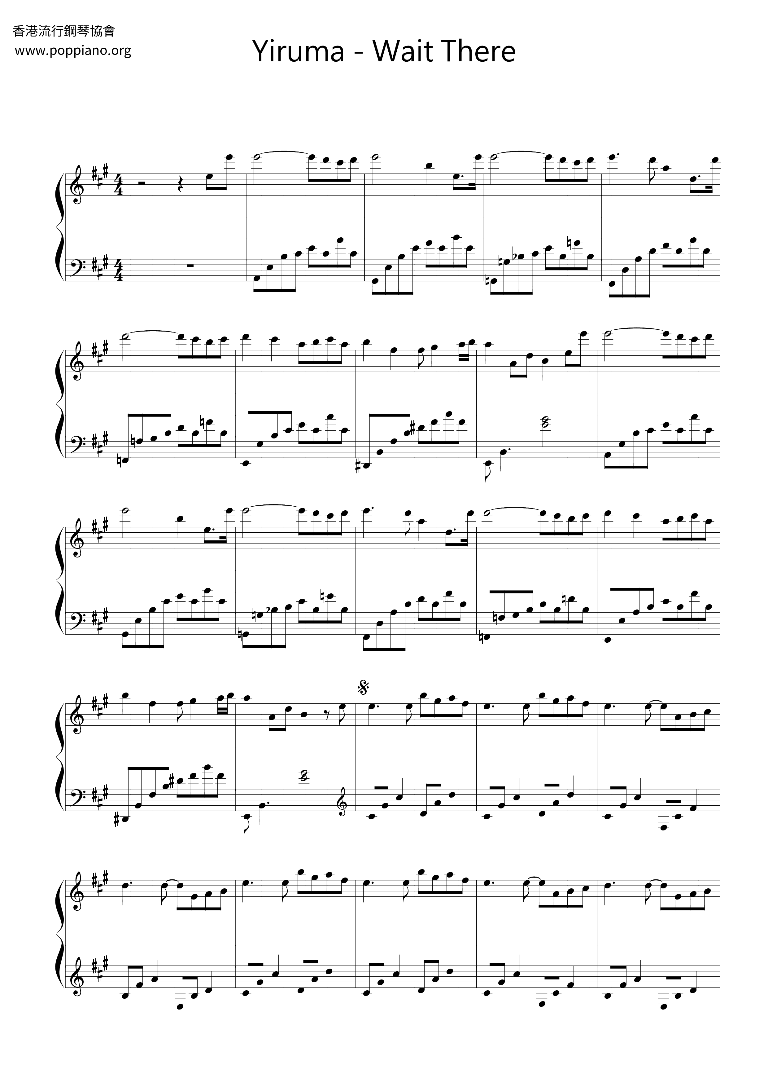 Wait There Score