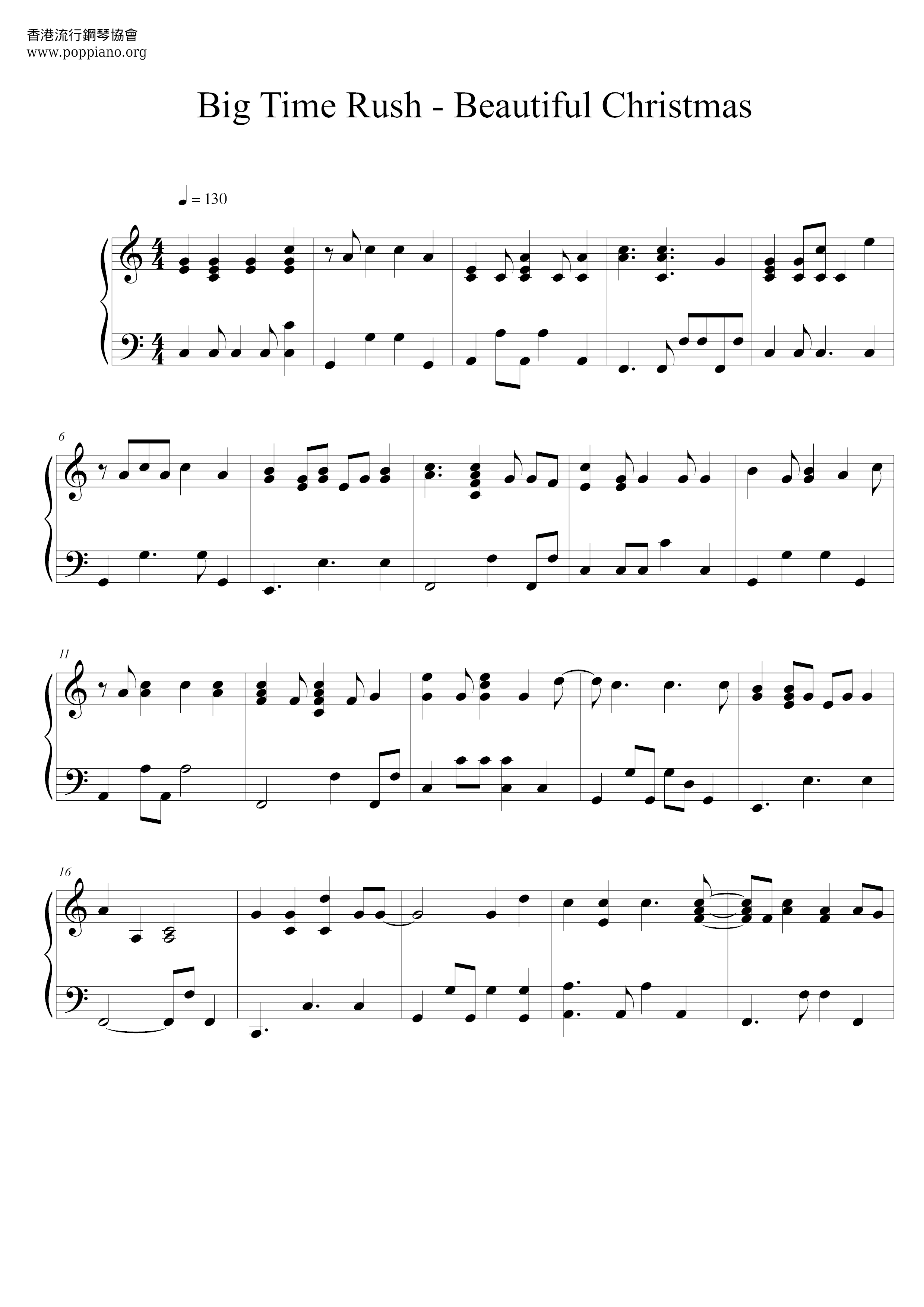 Beautiful Christmas Score