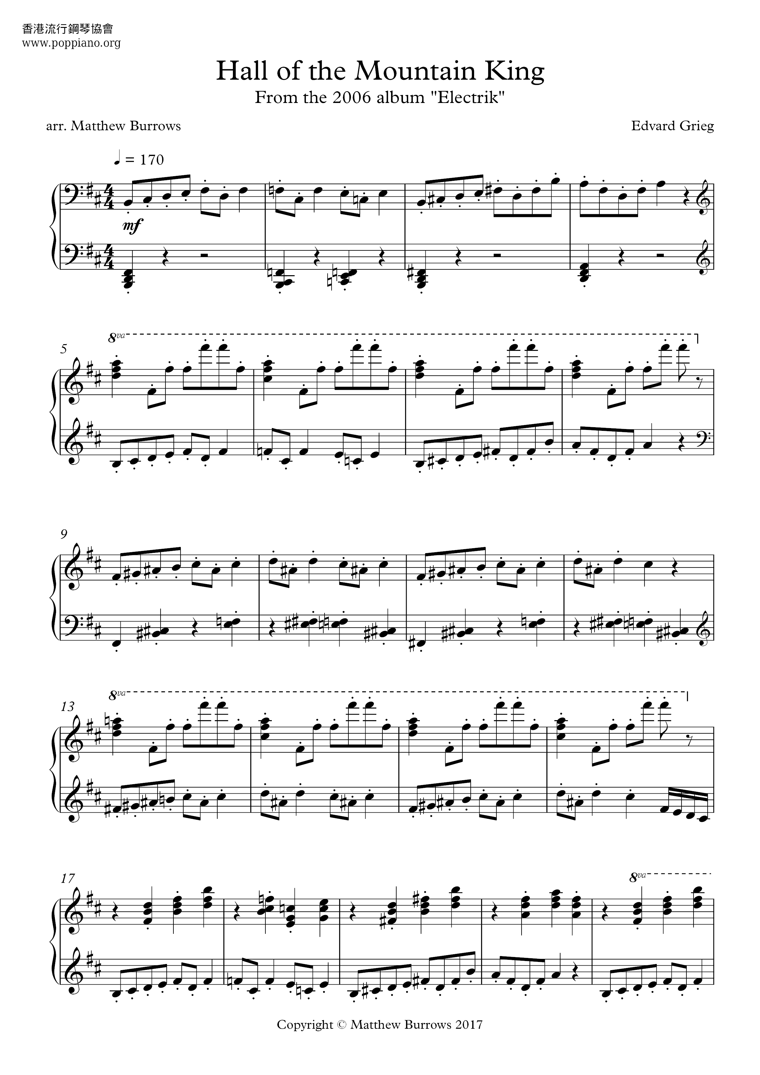 In The Hall Of The Mountain King Score