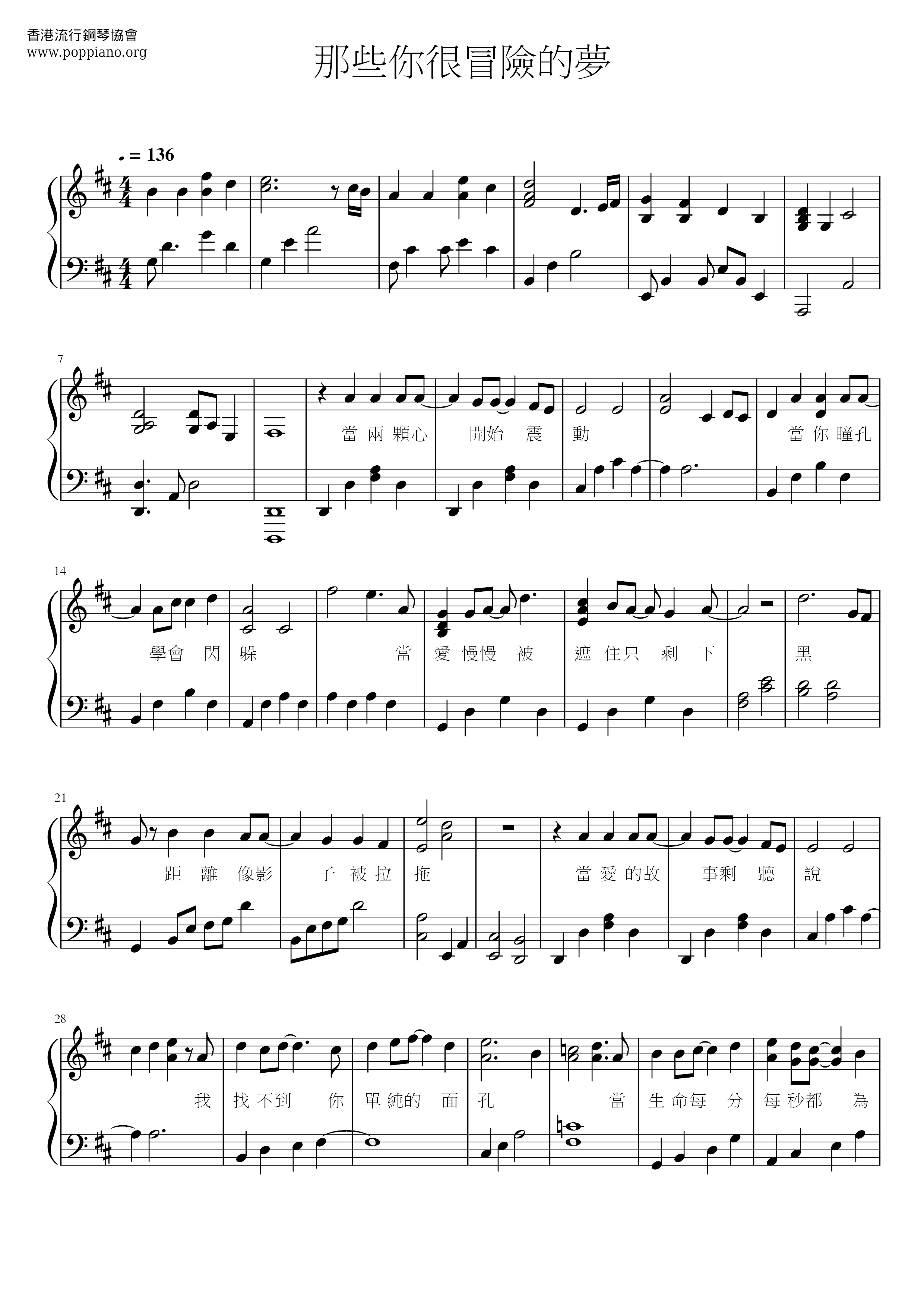 Those Dreamy Adventures Score