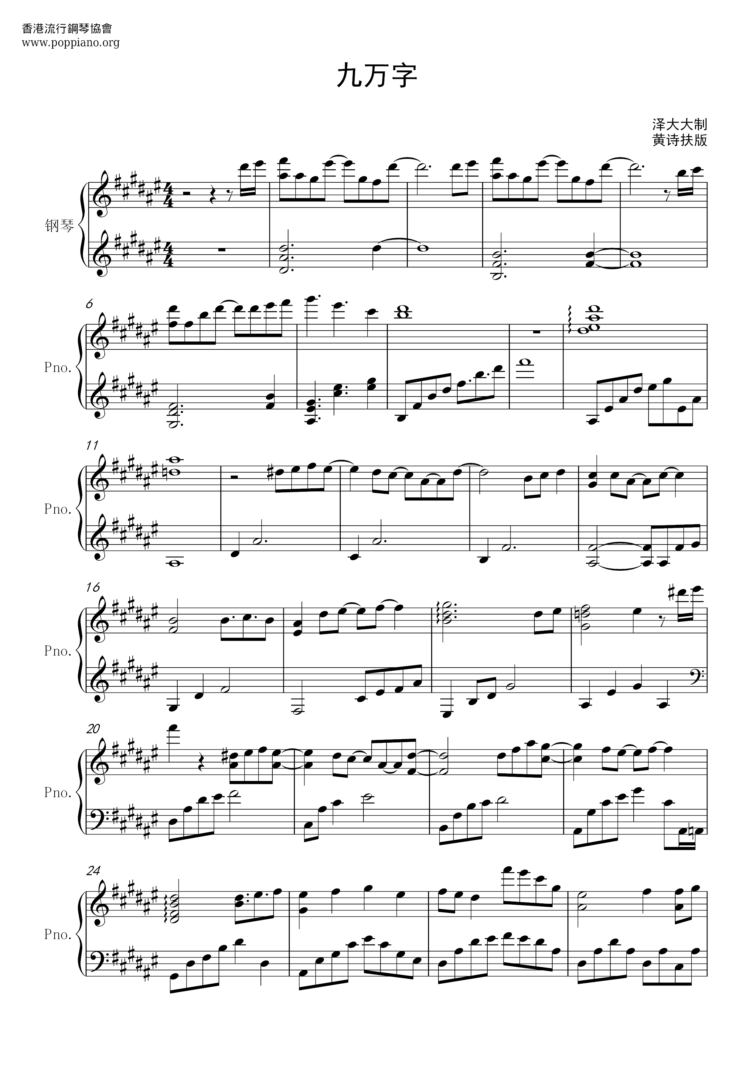Nine Thousand Characters Score
