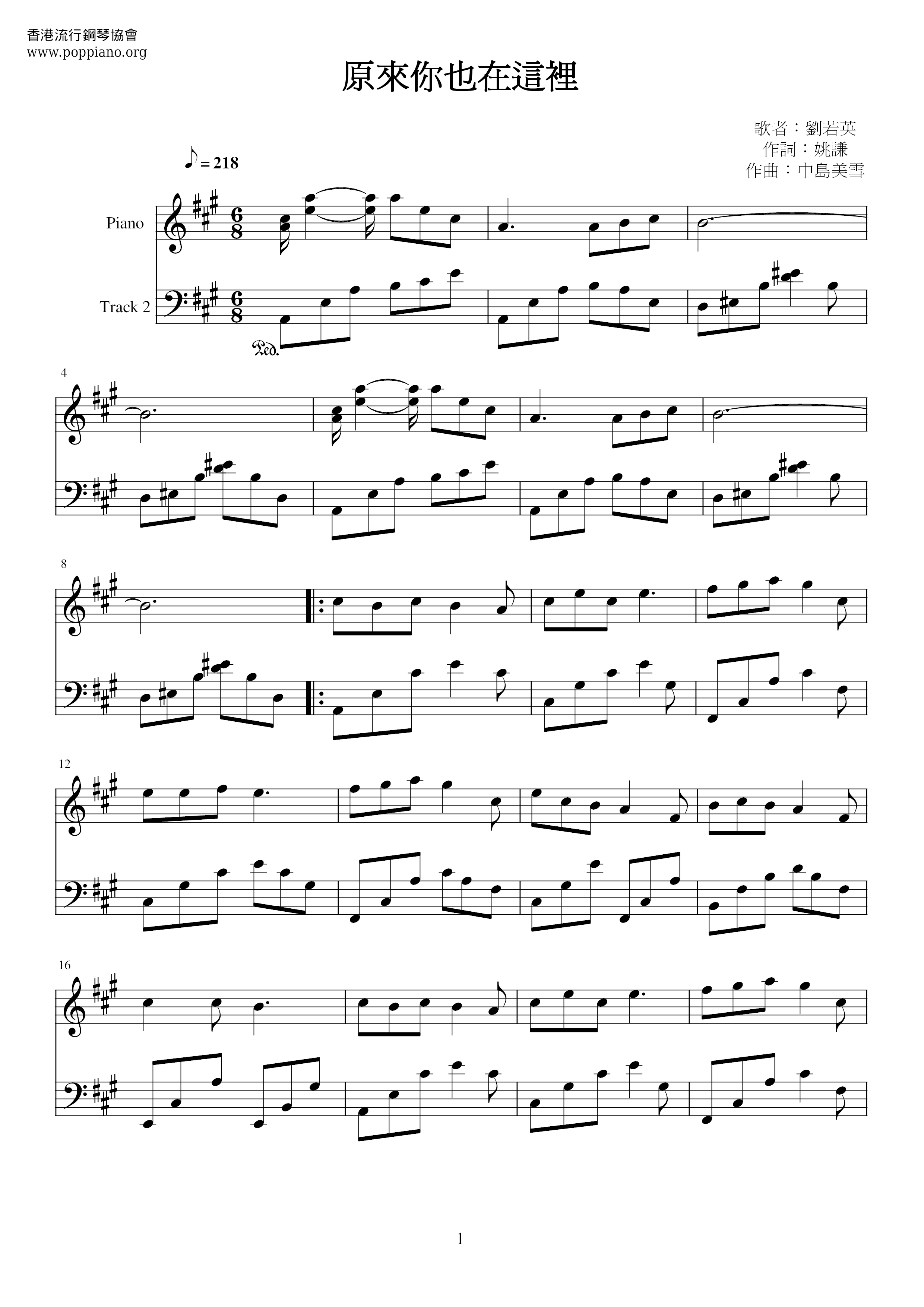 It Turns Out You Are Here Score