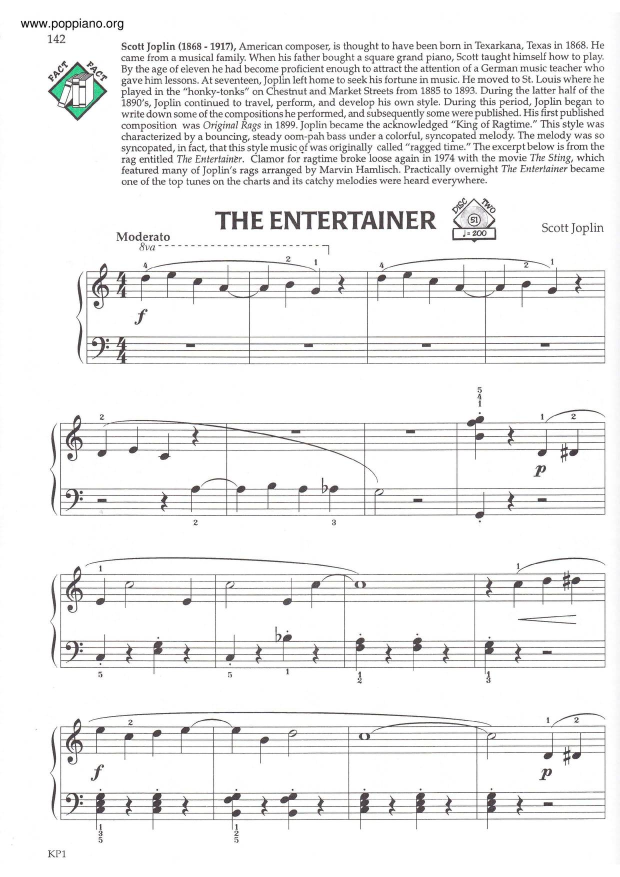 The Entertainer Score