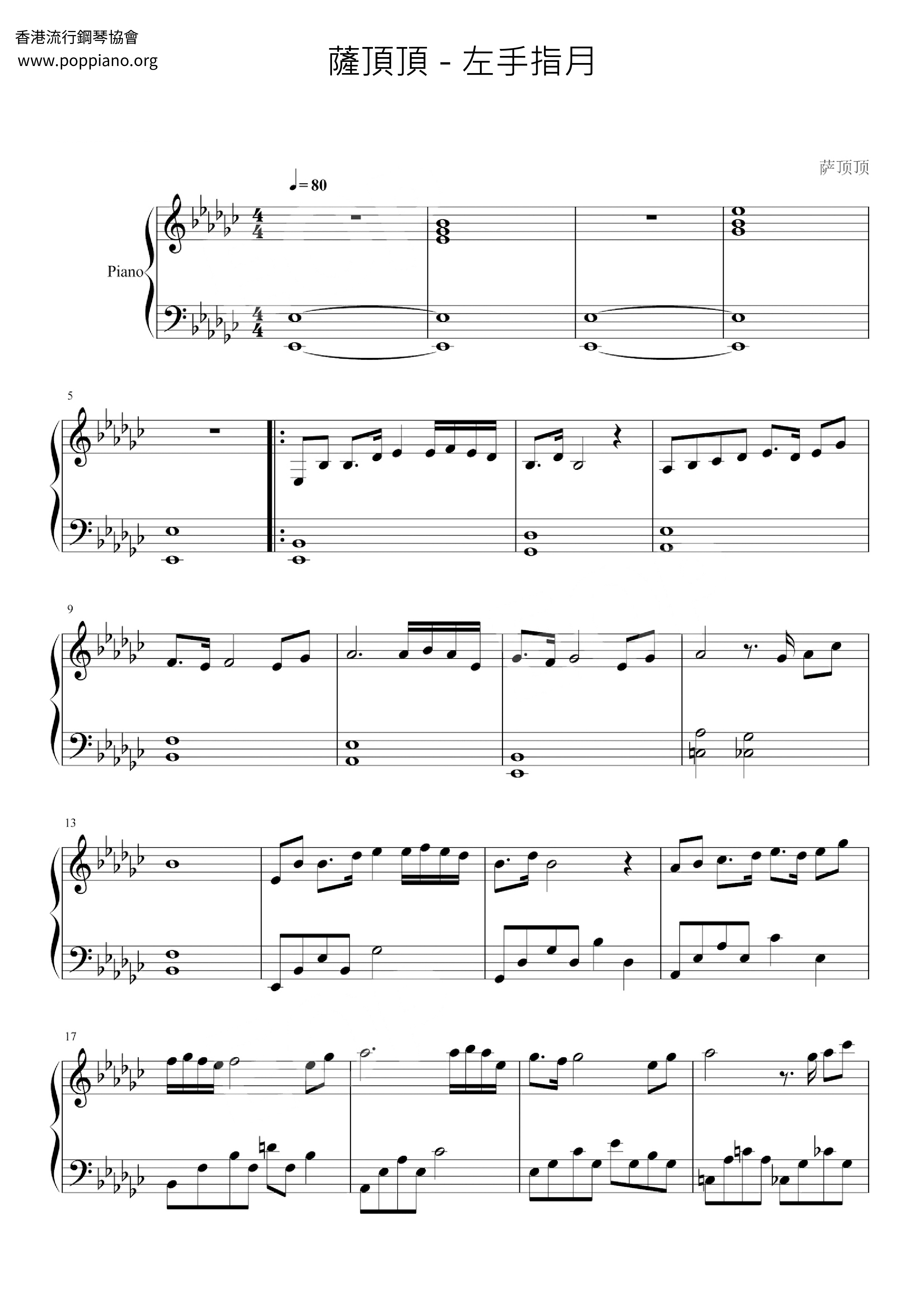 Left Finger Moon Score