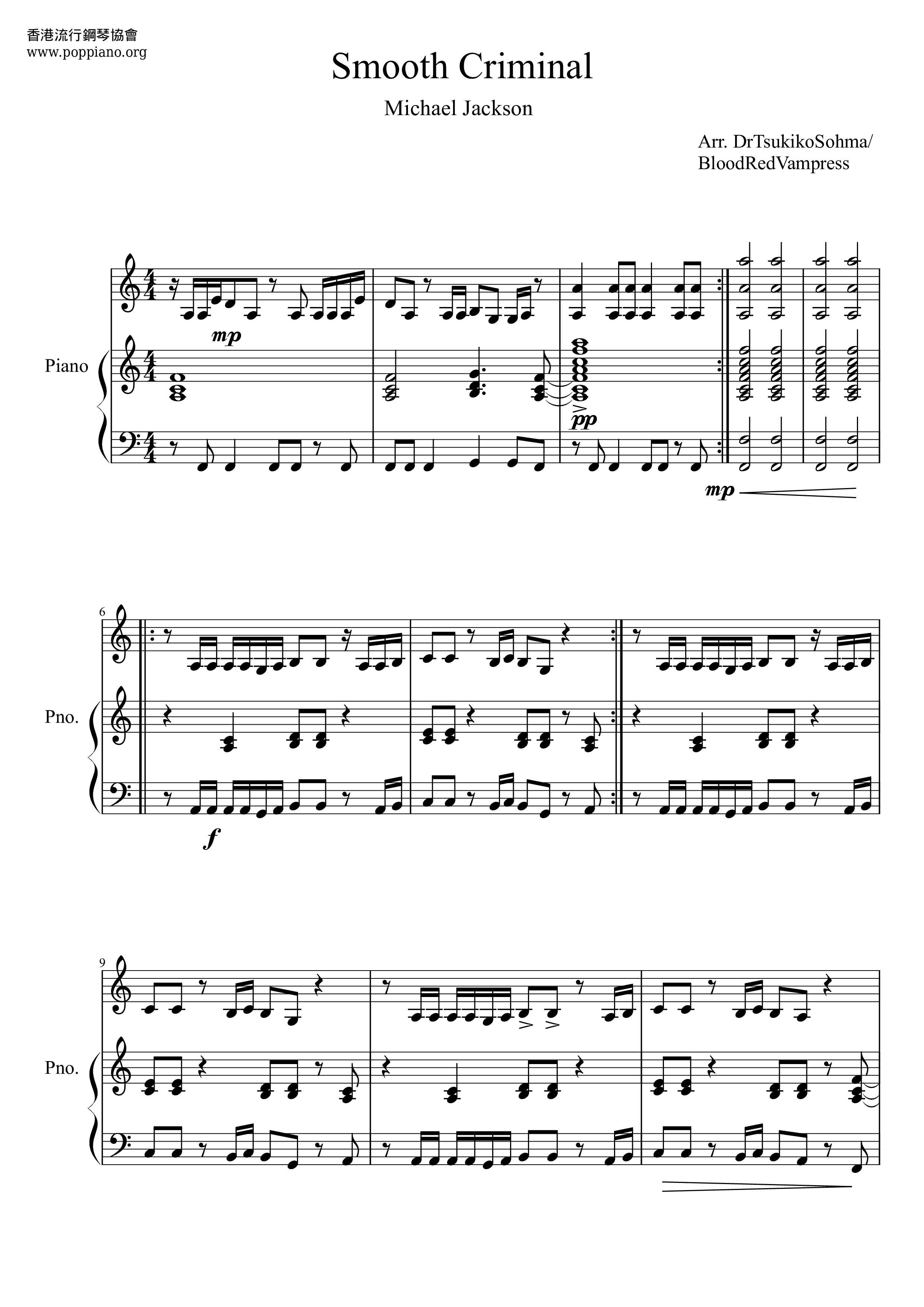 Smooth Criminal Score