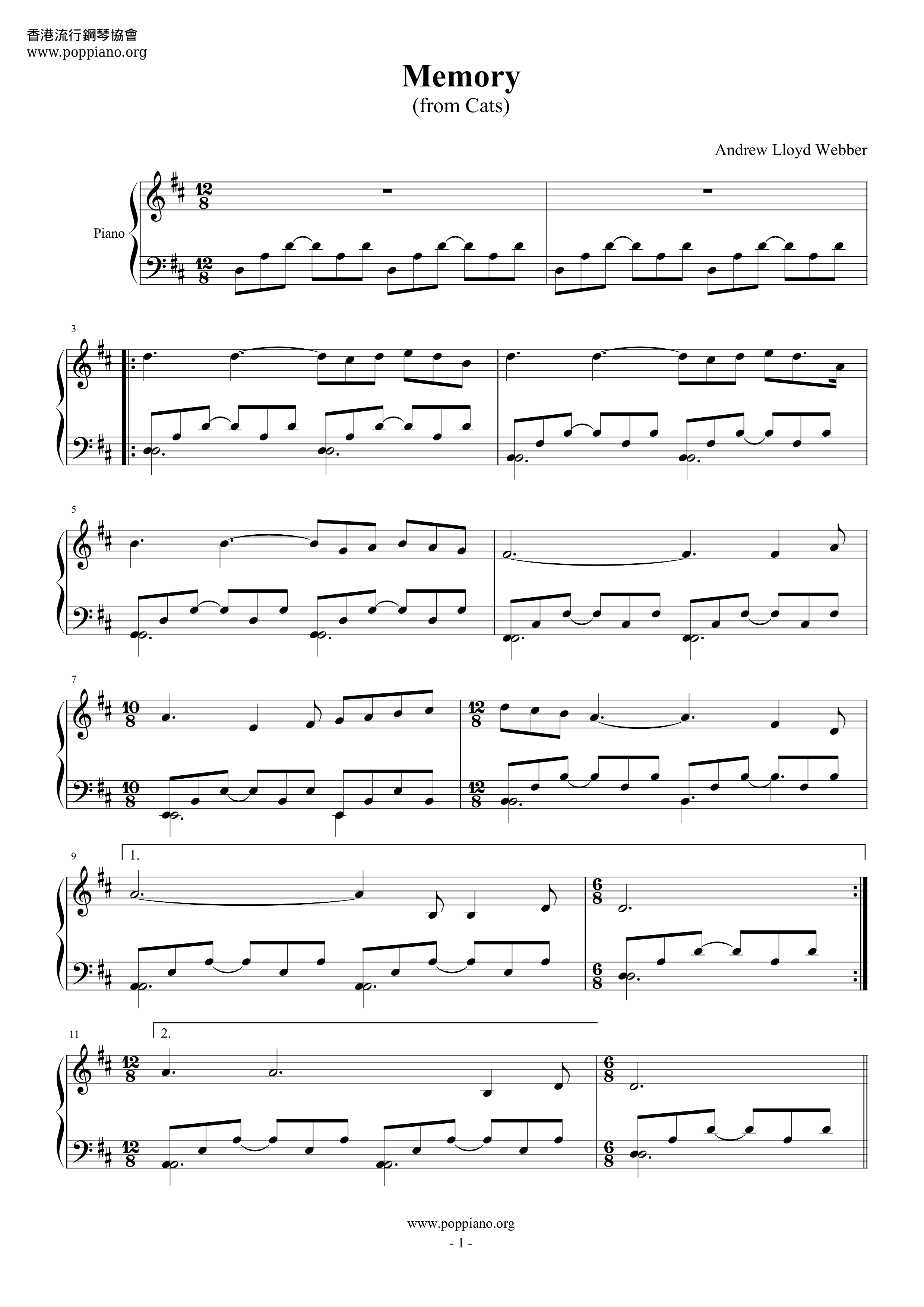 ☆ Barbra Streisand, Andrew Lloyd Webber-Memory From 