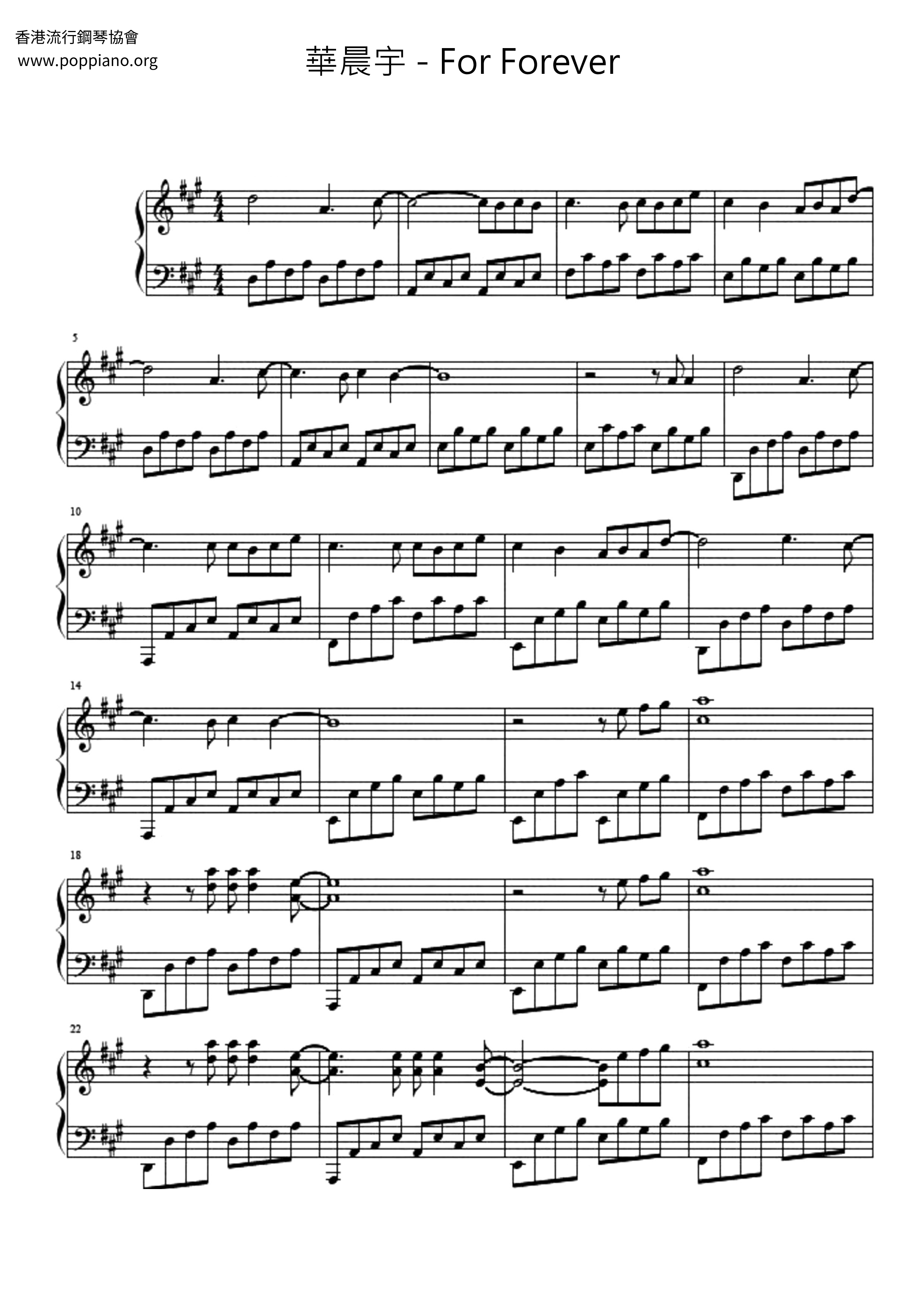 For Forever Score