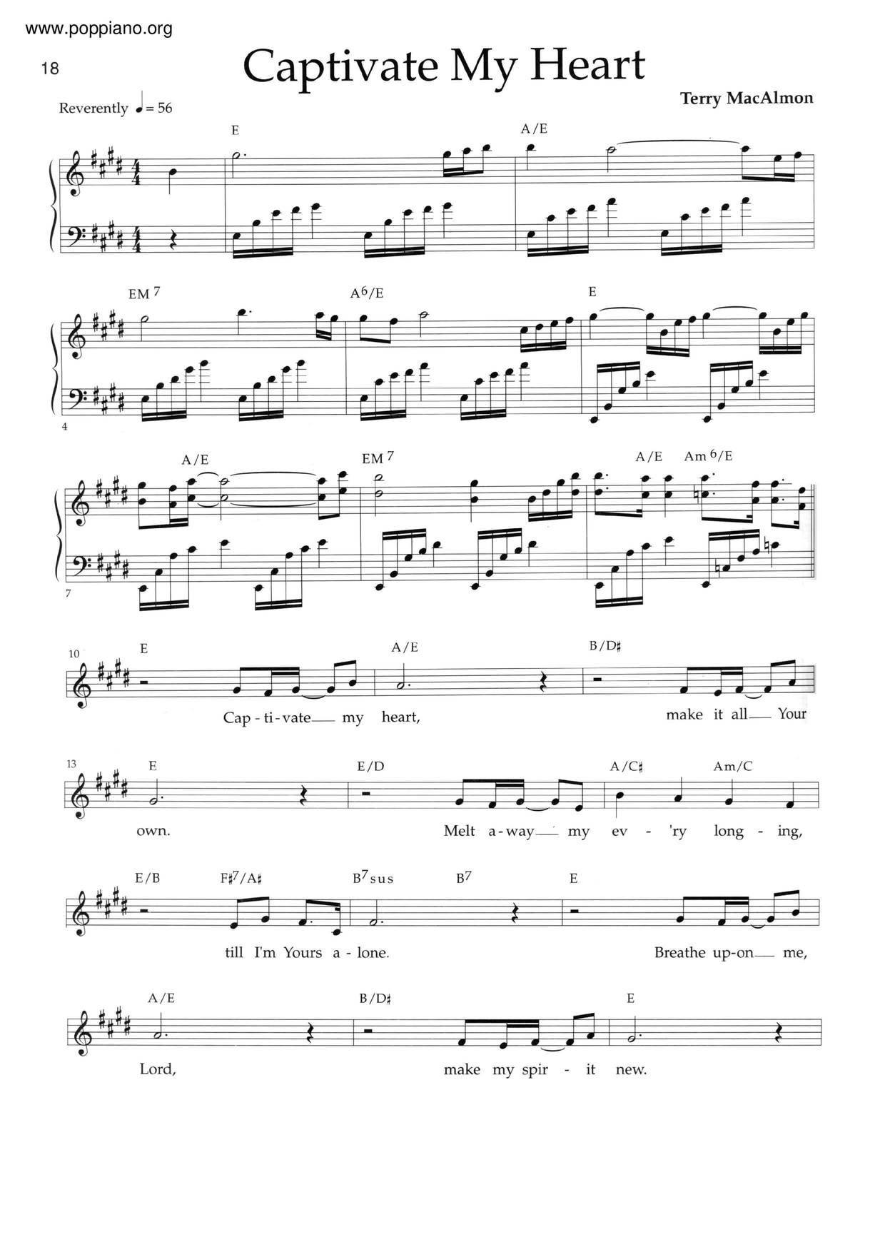 Captivate My Heart Score