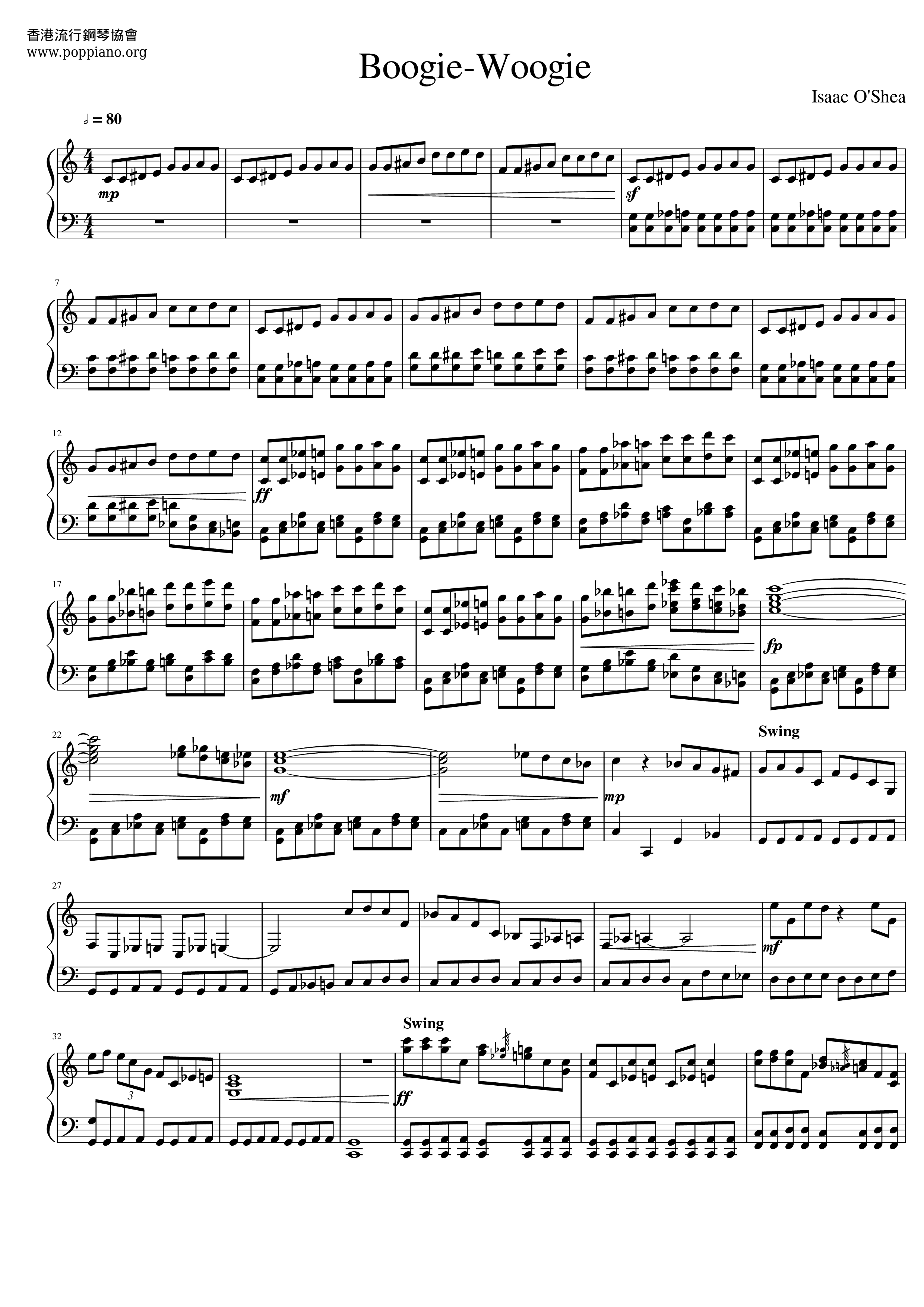 Boogie-Woogie Score