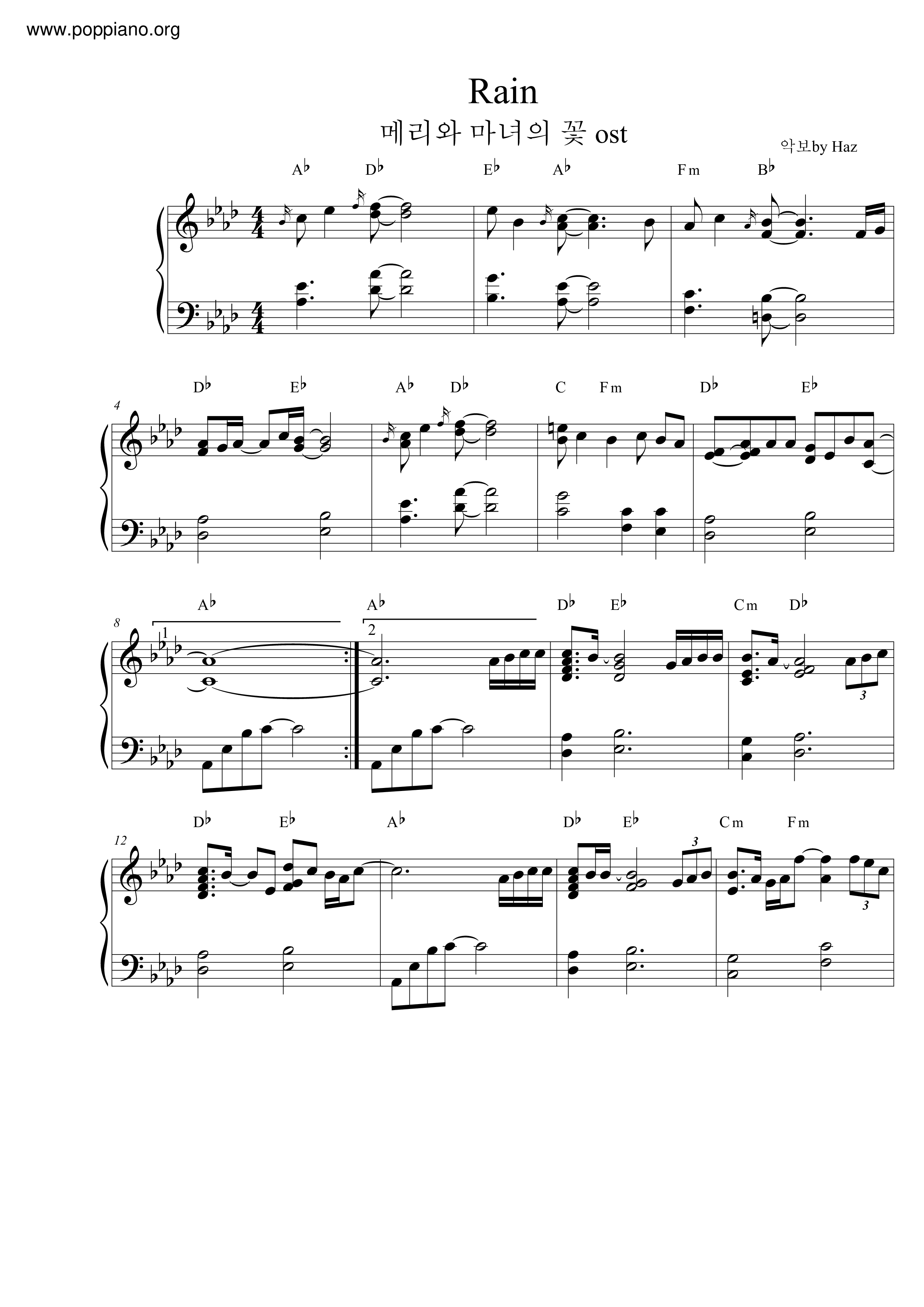 Mary And The Witch's Flower - Rain Score