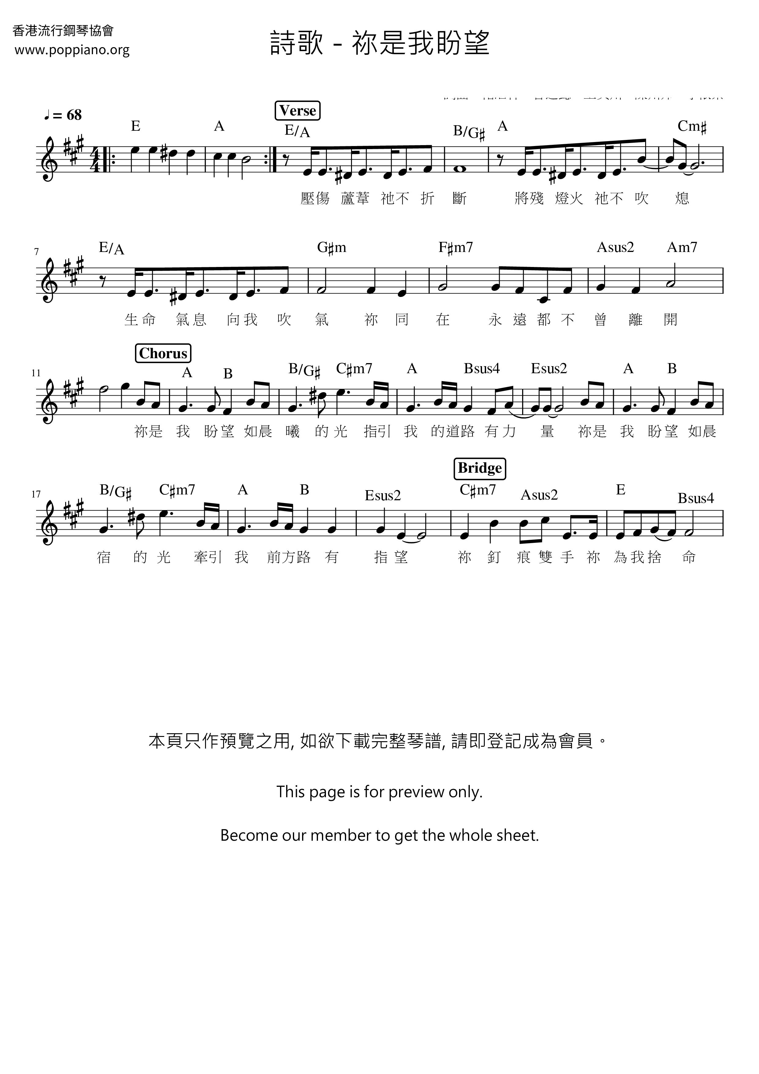 You Are My Hope Score