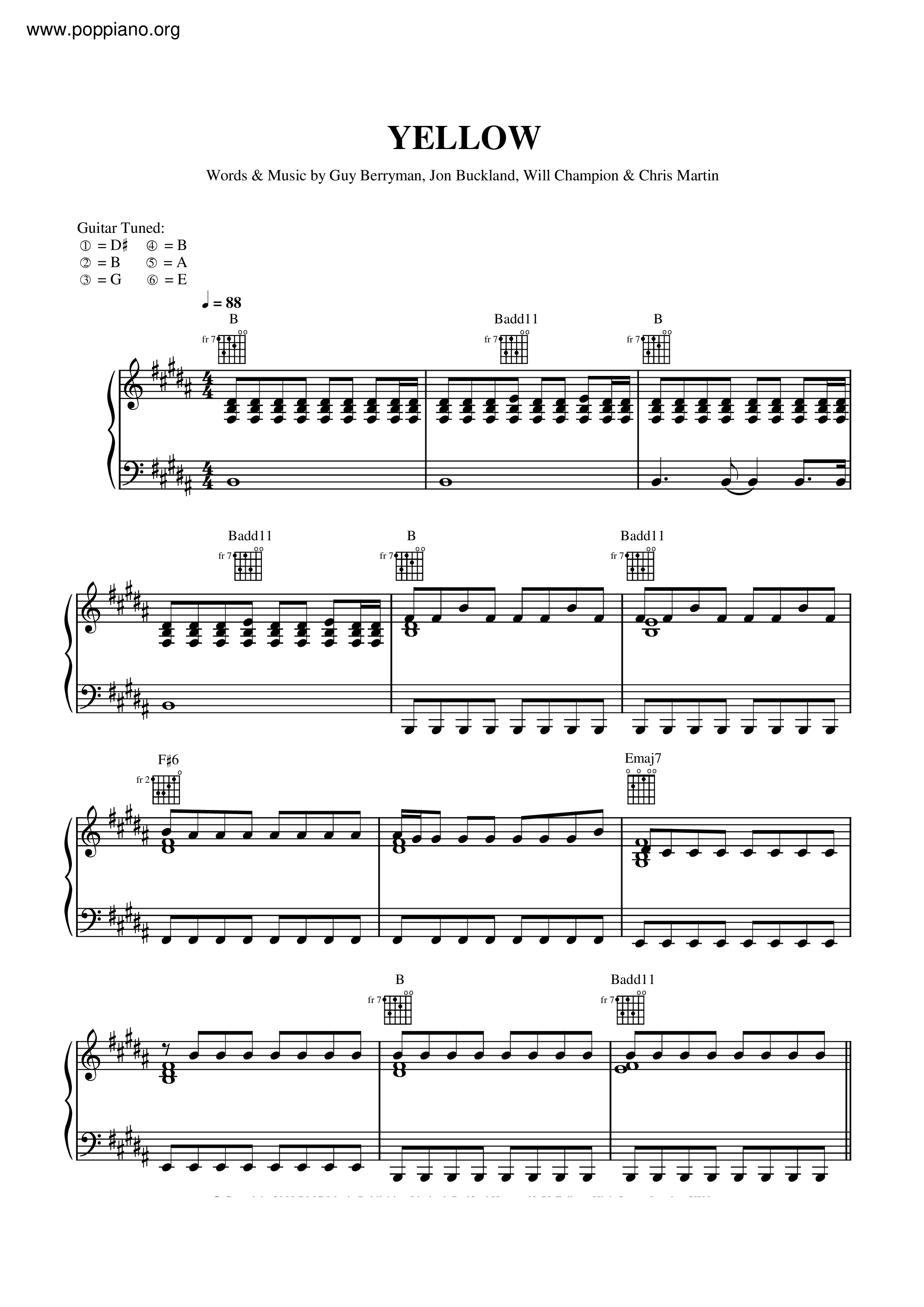 Yellow Score