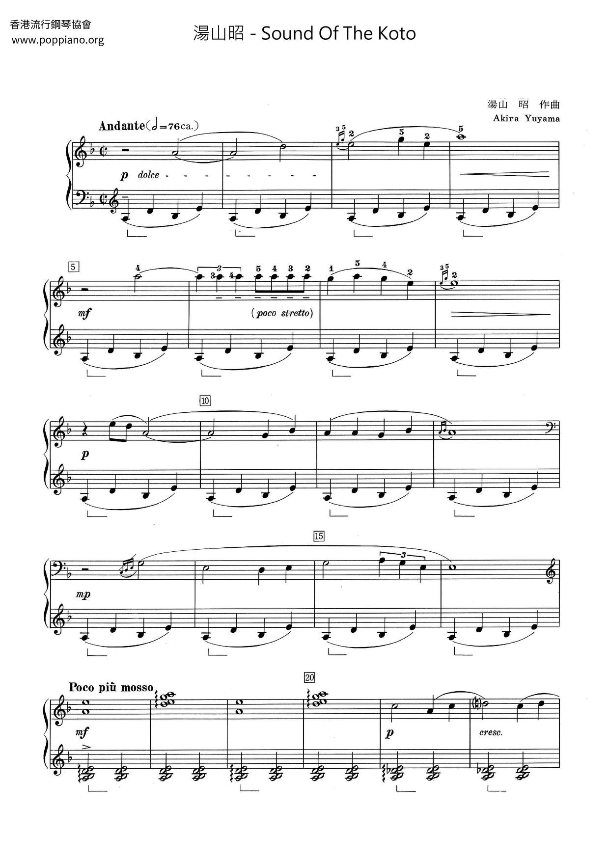 Sound Of The Koto Score