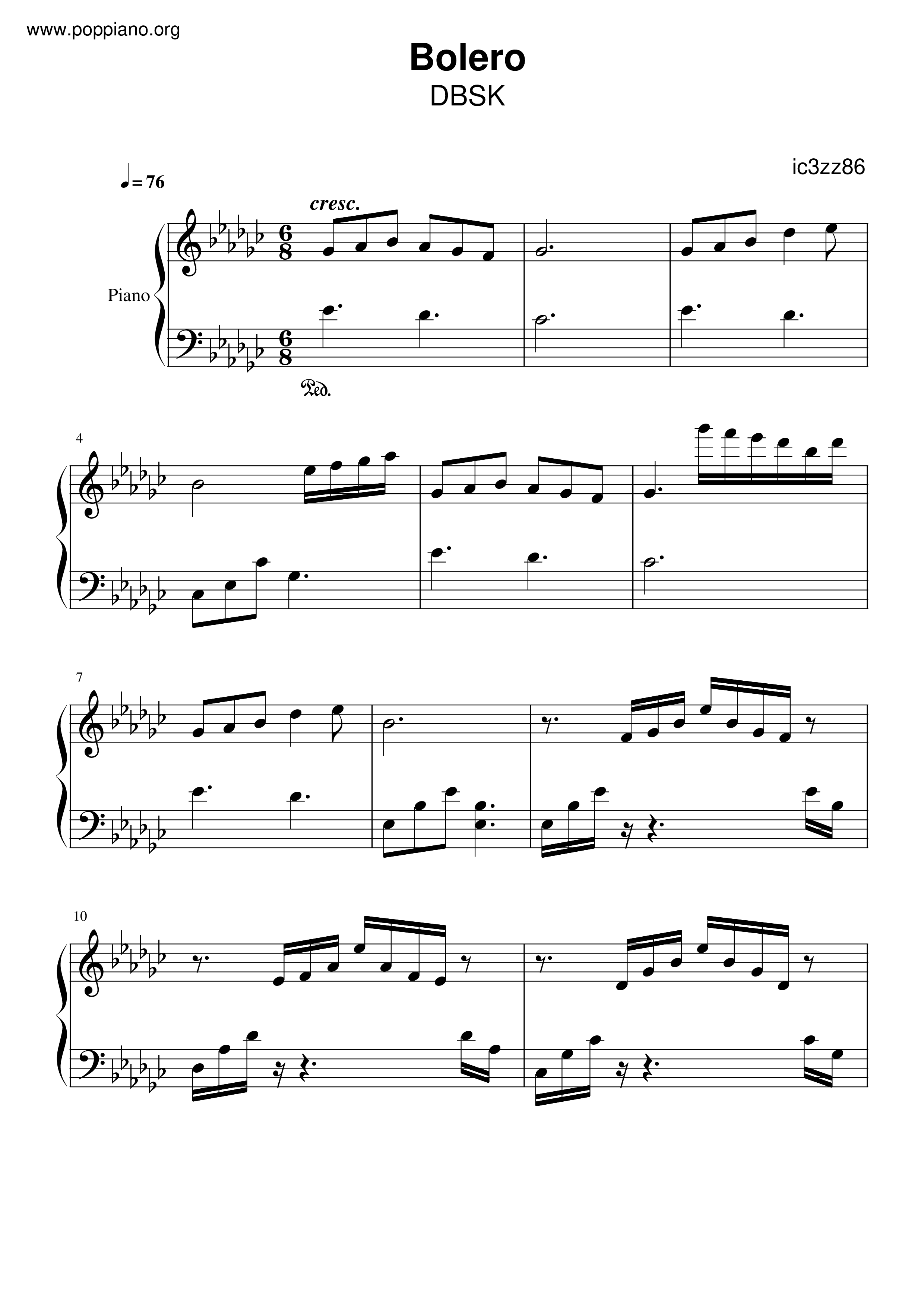Bolero Score