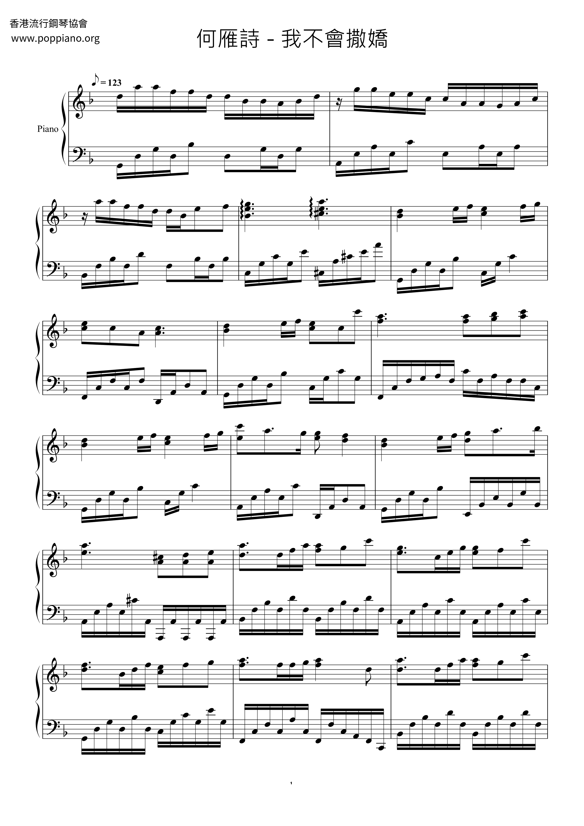 I Don’t Know How To Act Like A Baby Score