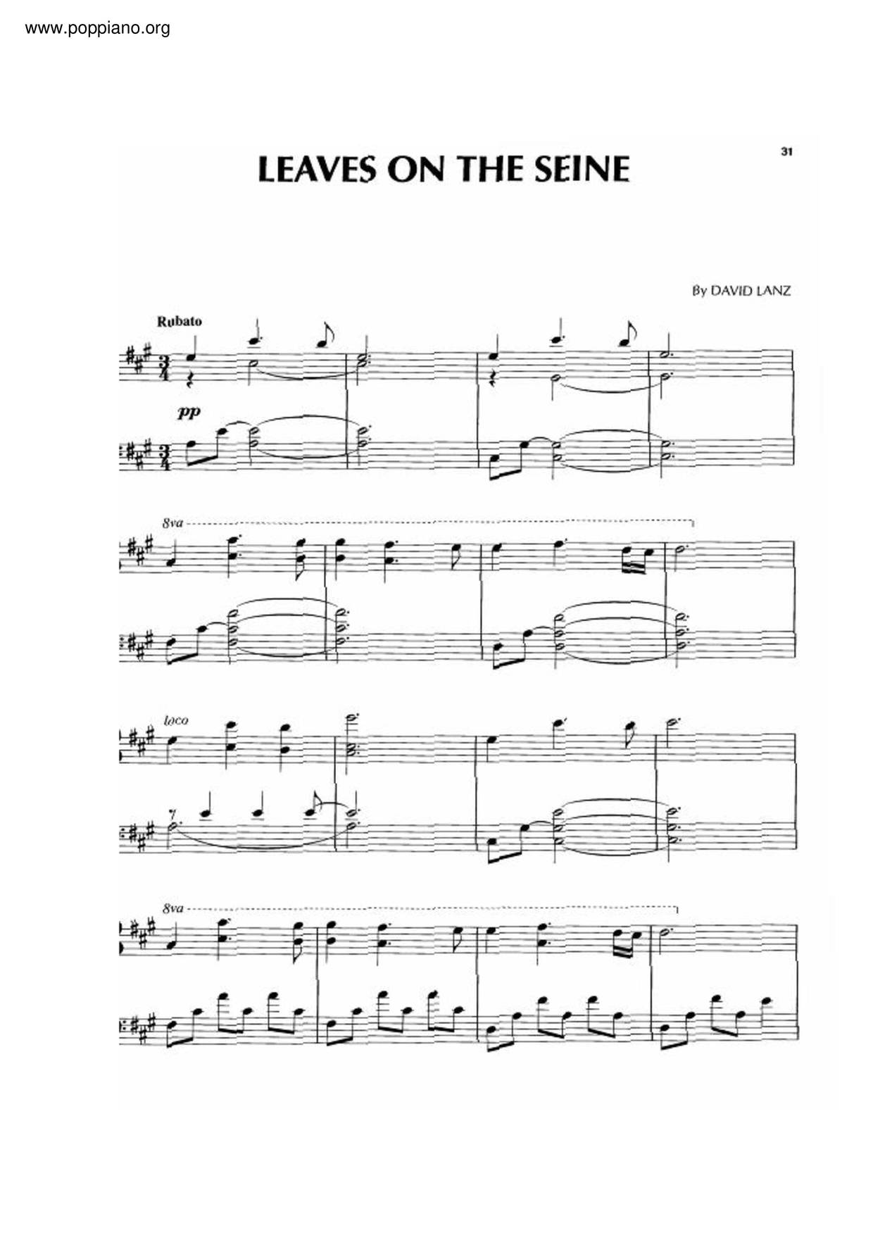 Leaves On The Seine Score