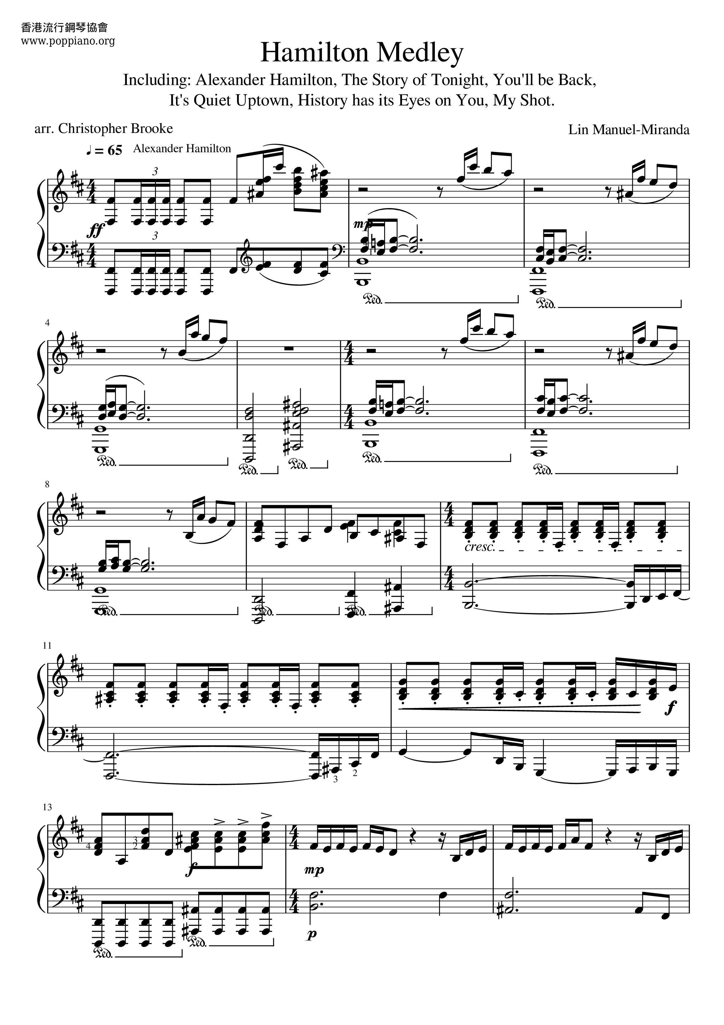 Hamilton Medley Score