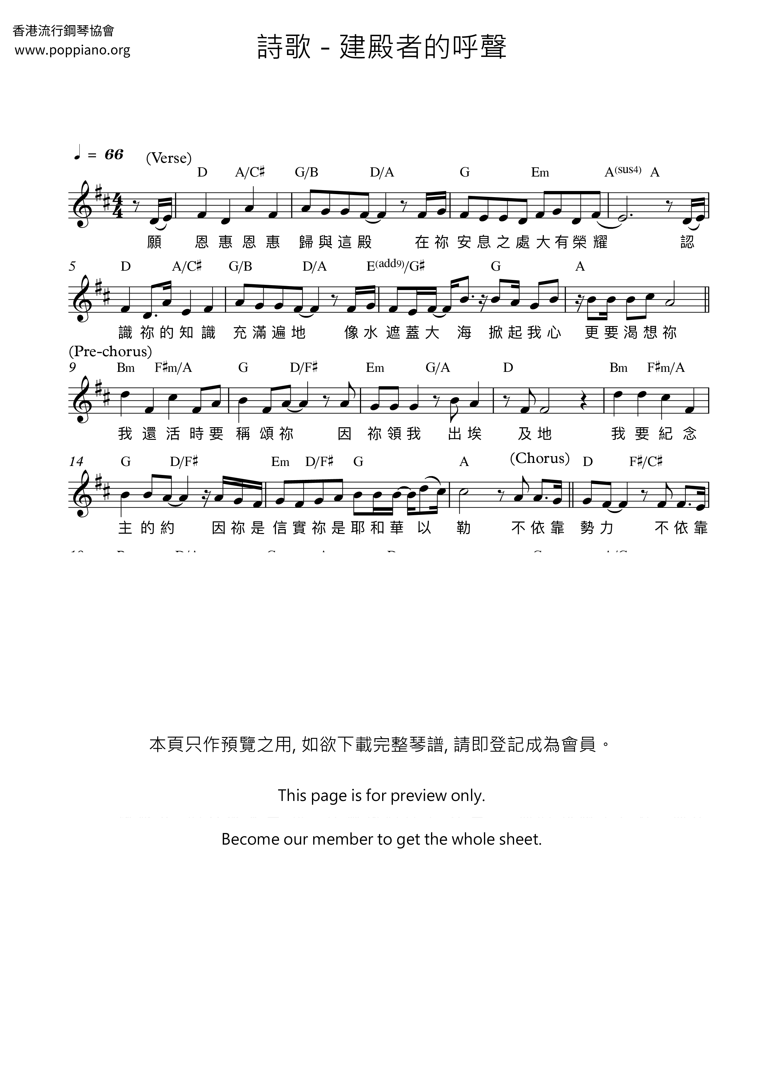 The Voice Of The Temple Builder Score