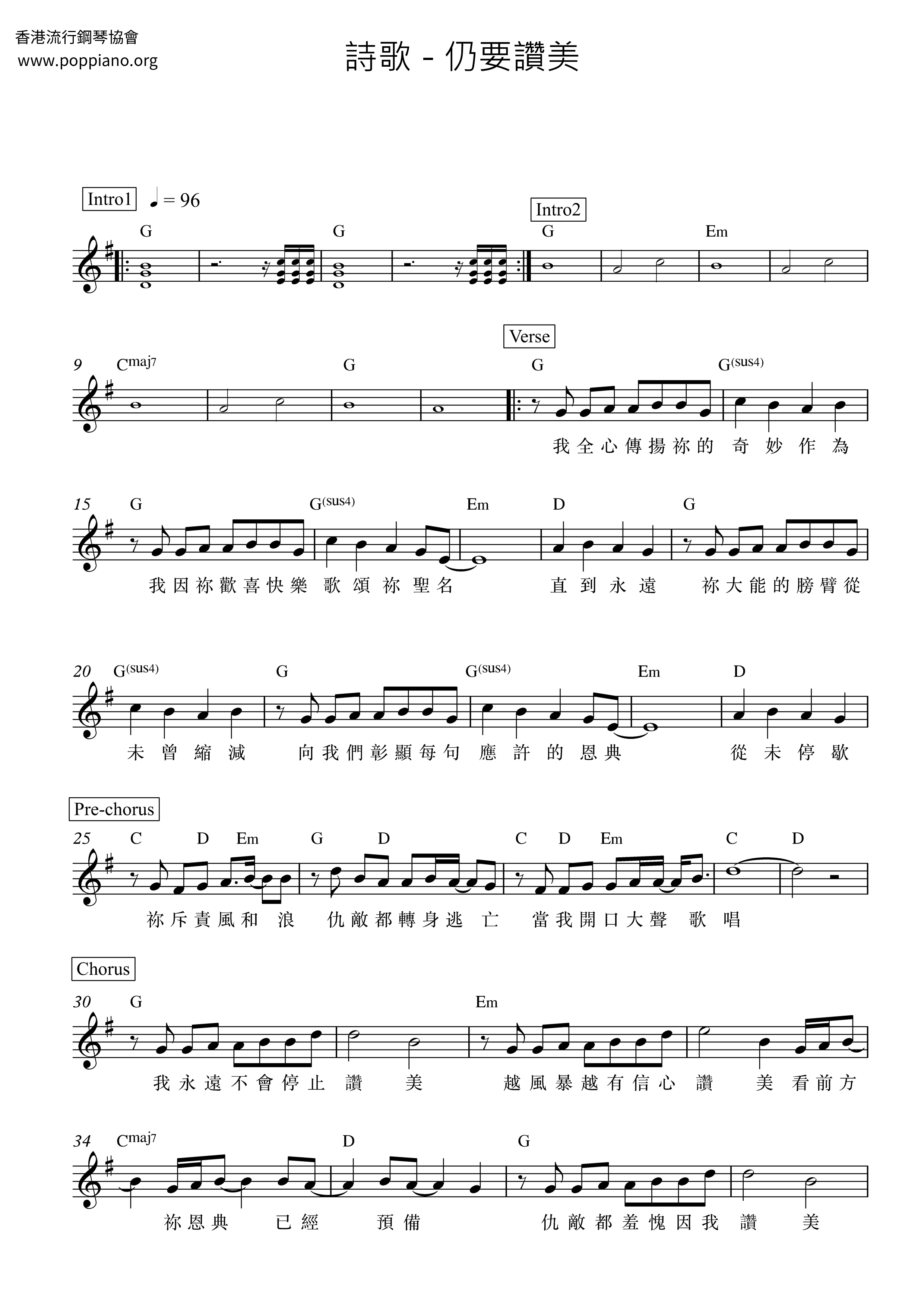 Praise Still Score
