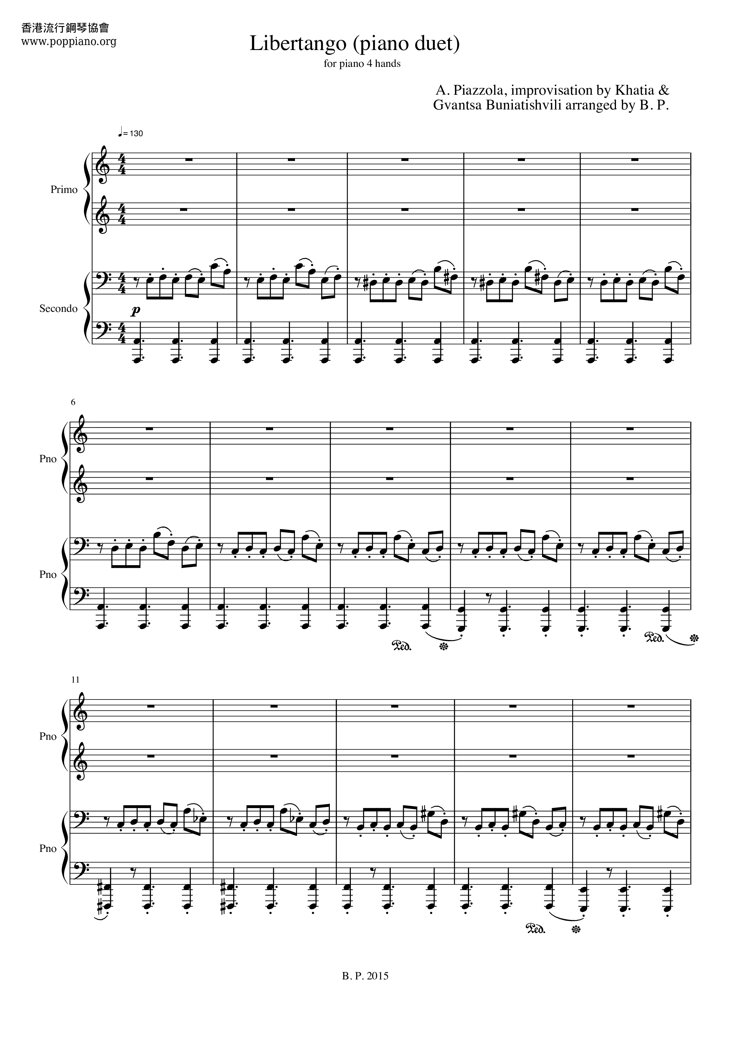 Libertango Score