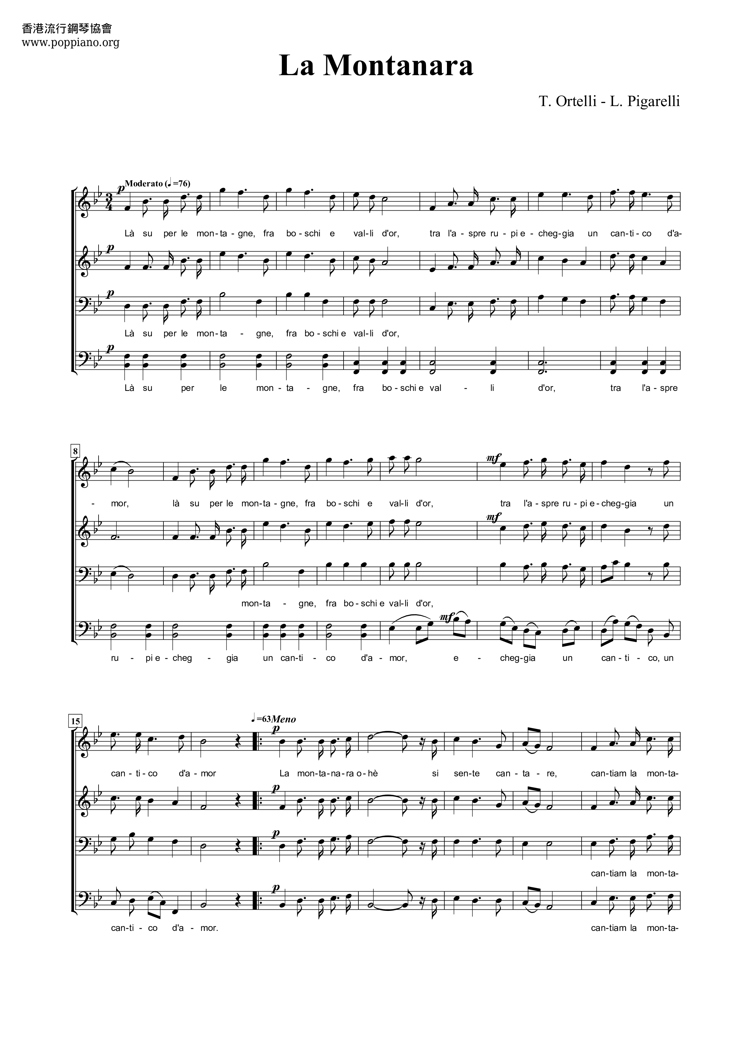 La Montanara Score