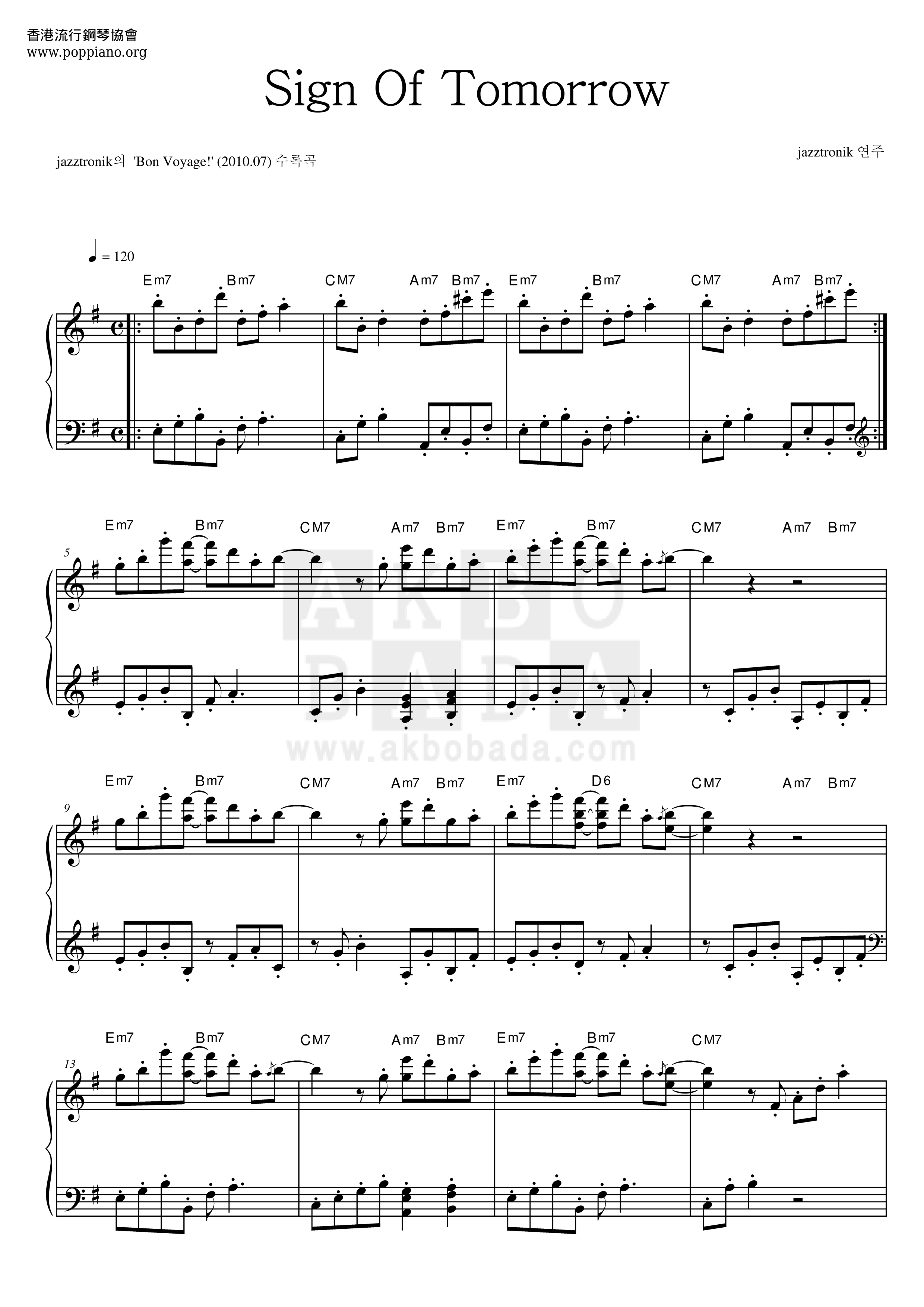Sign Of Tomorrow Score