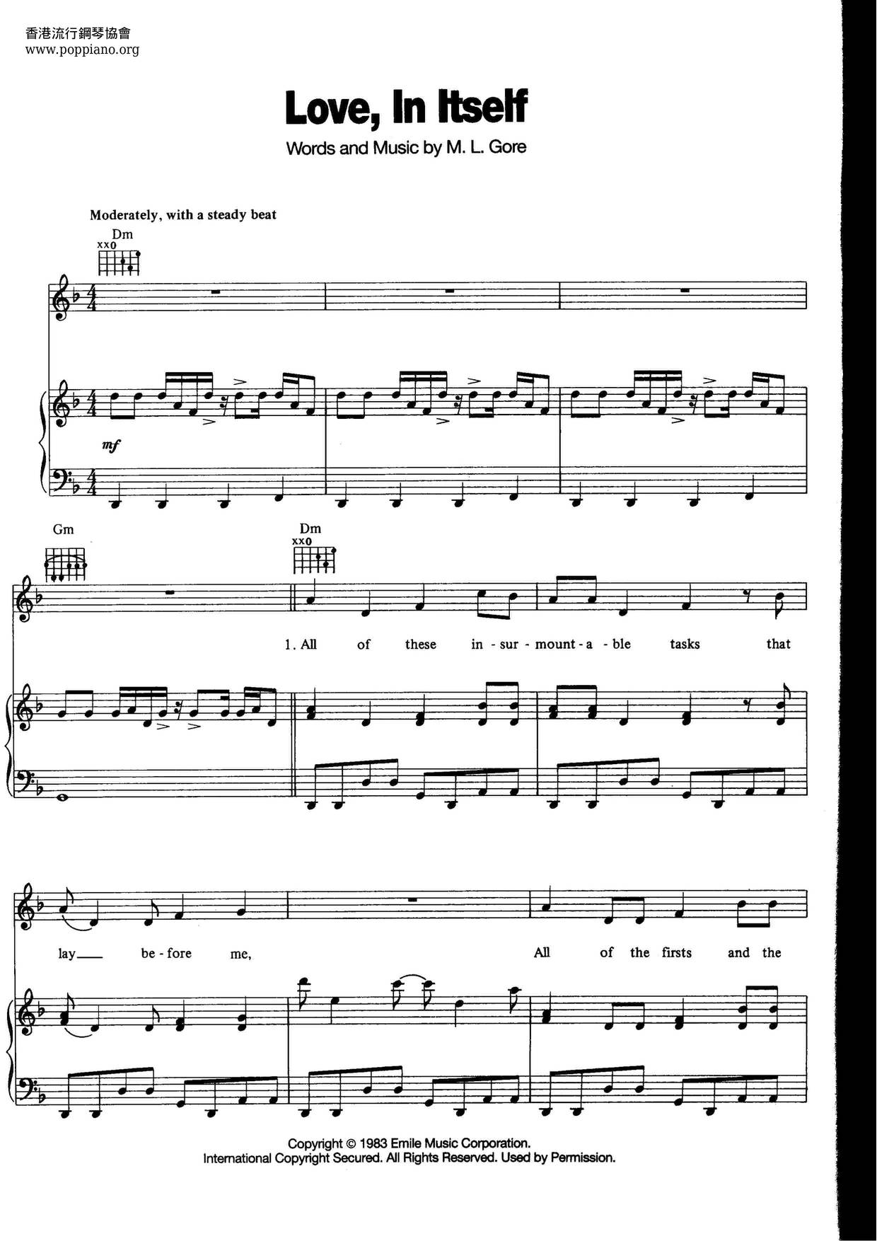 Love, In Itself Score