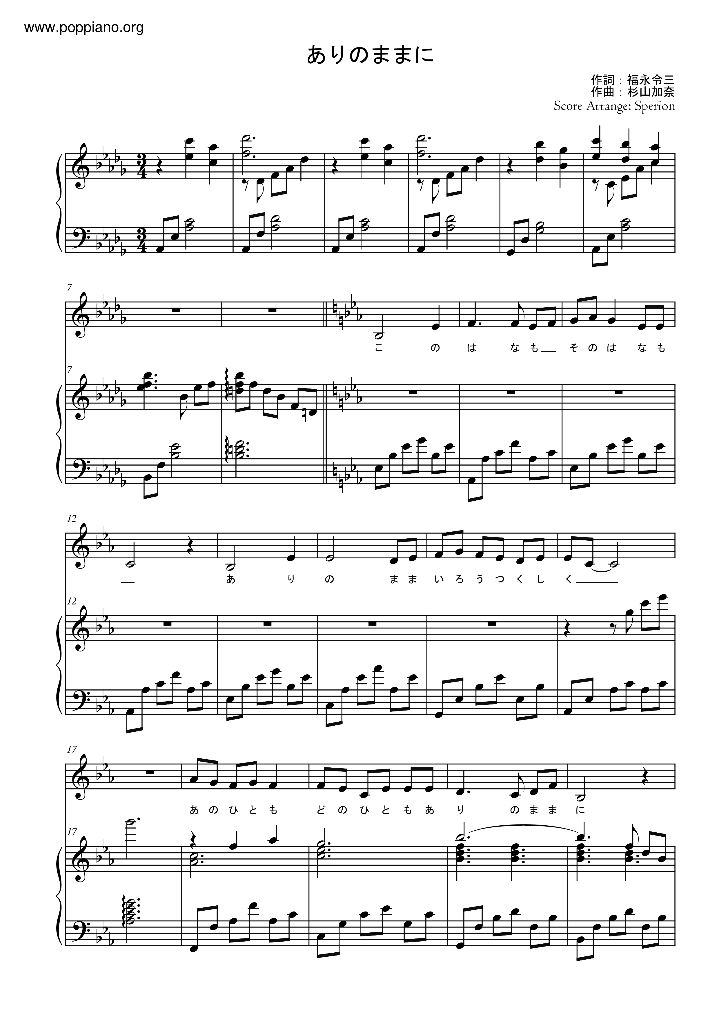 As It Is Score