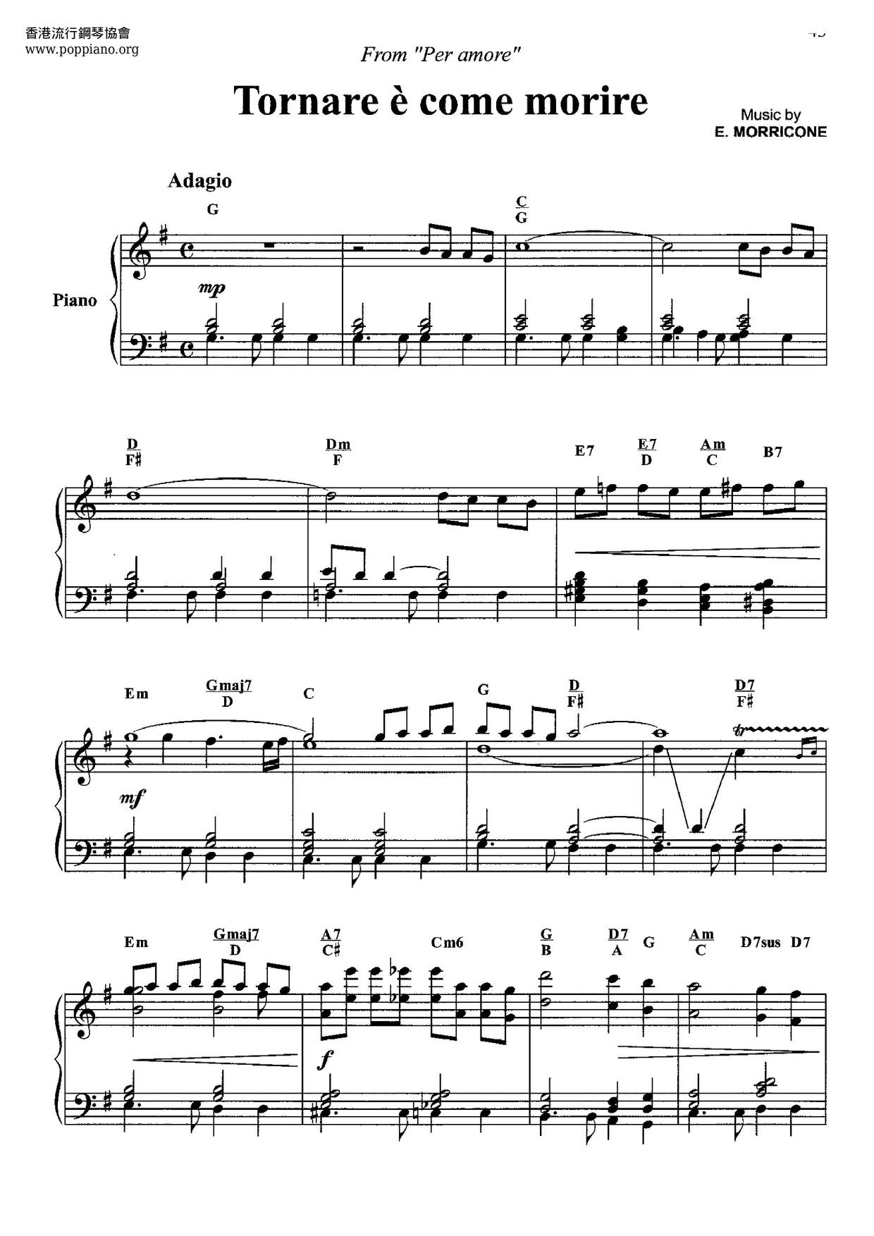 Peramore - Tornare E Come Morire Score