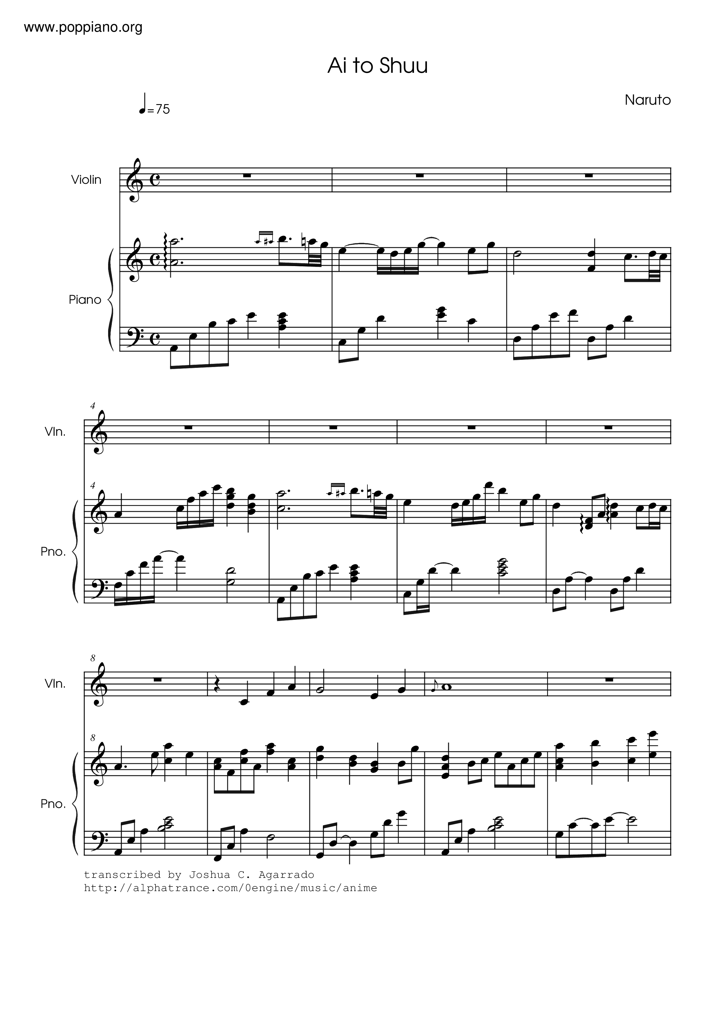 Naruto - Ai To Shuu Score
