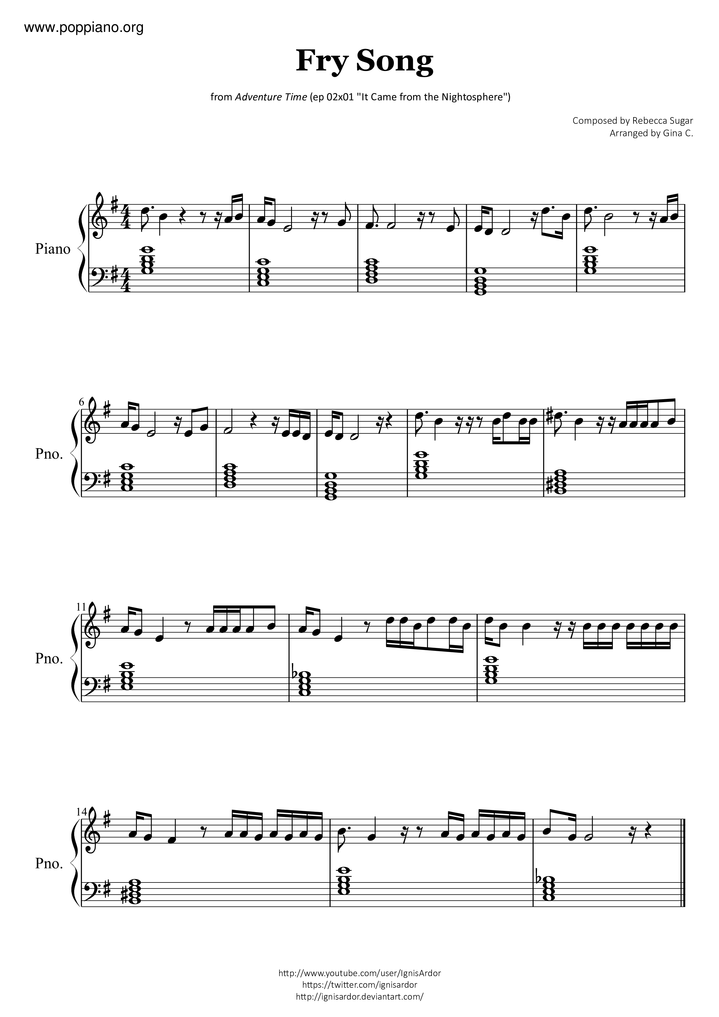 Fry Song Score