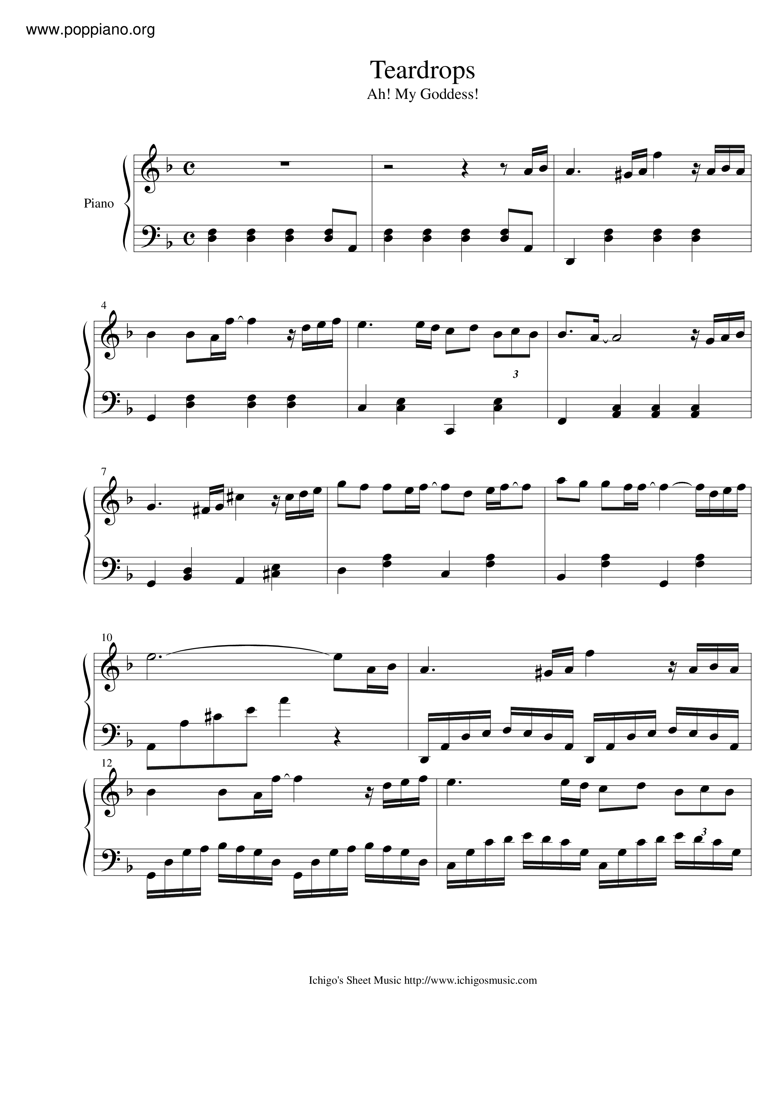Teardrops Score