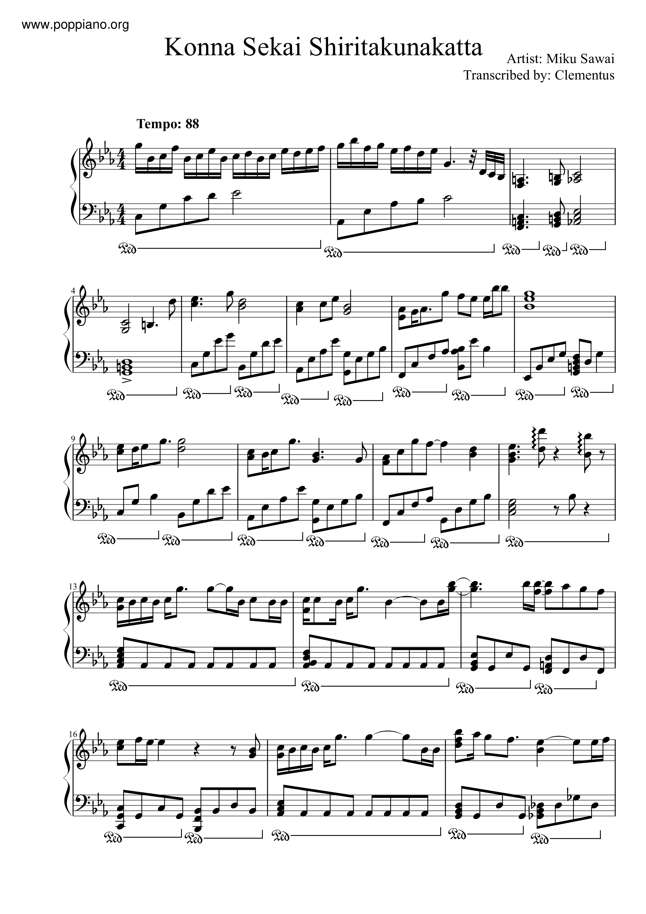 Konna Sekai Shiritakunakatta Score