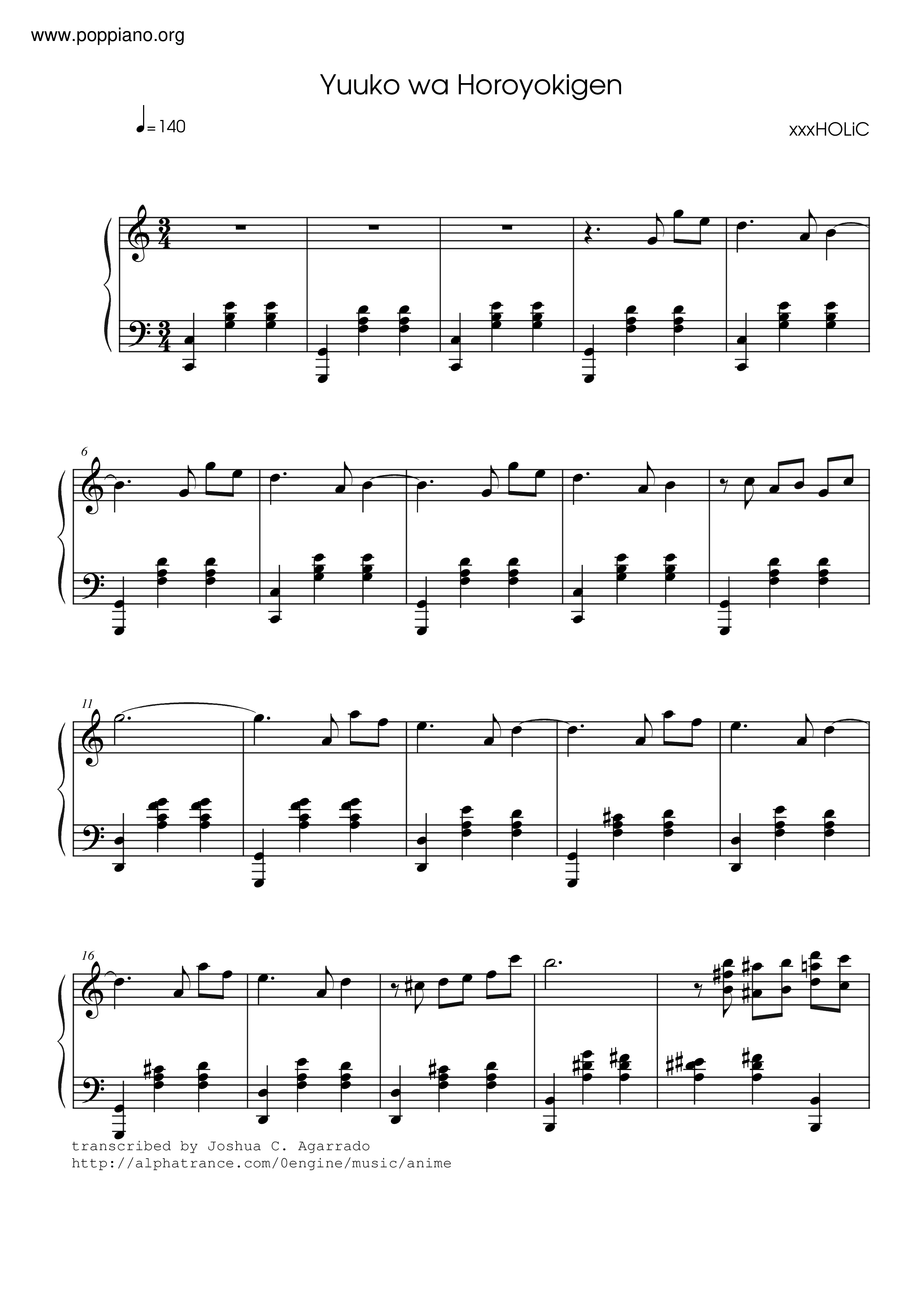 Yuuko Wa Horoyokigen Score
